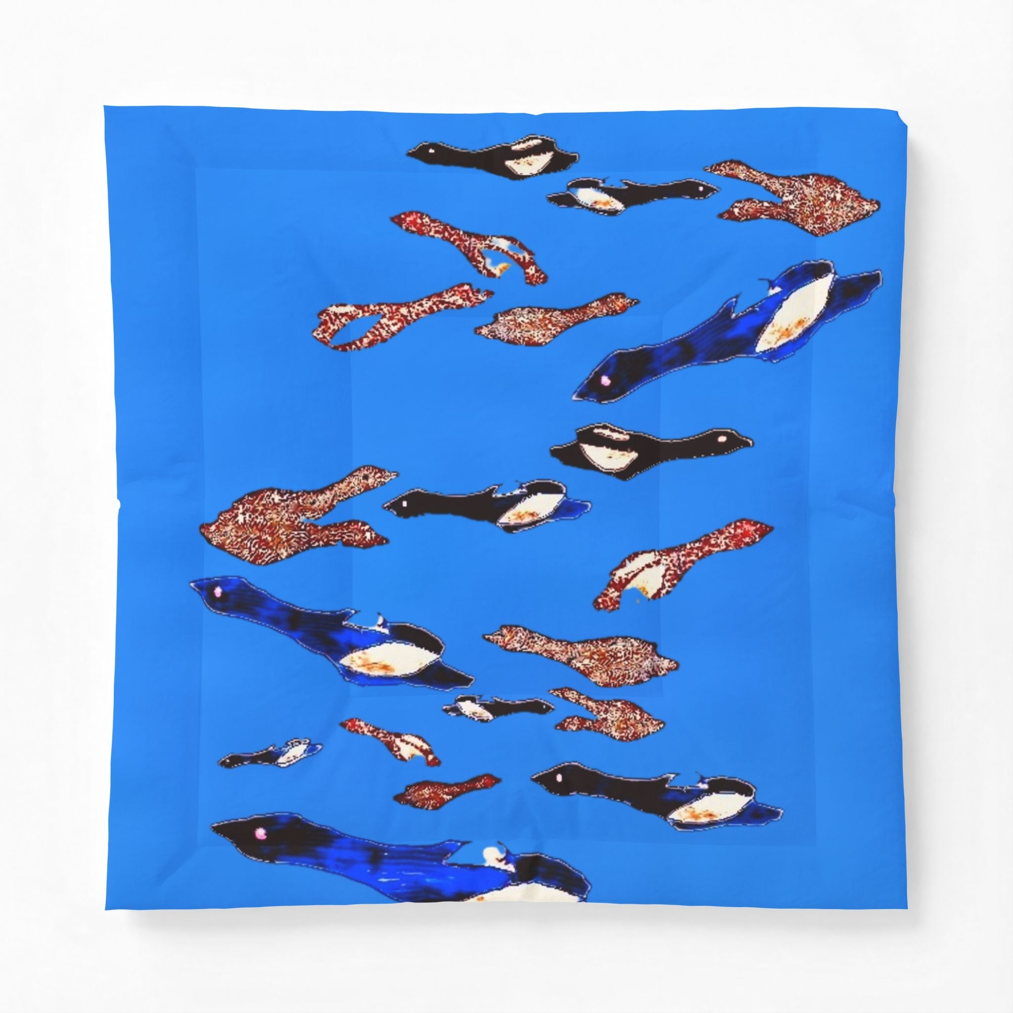 "Fly Me to The Moon" Blue Skies Cerulean Serene Tapestry Cotton Comforter