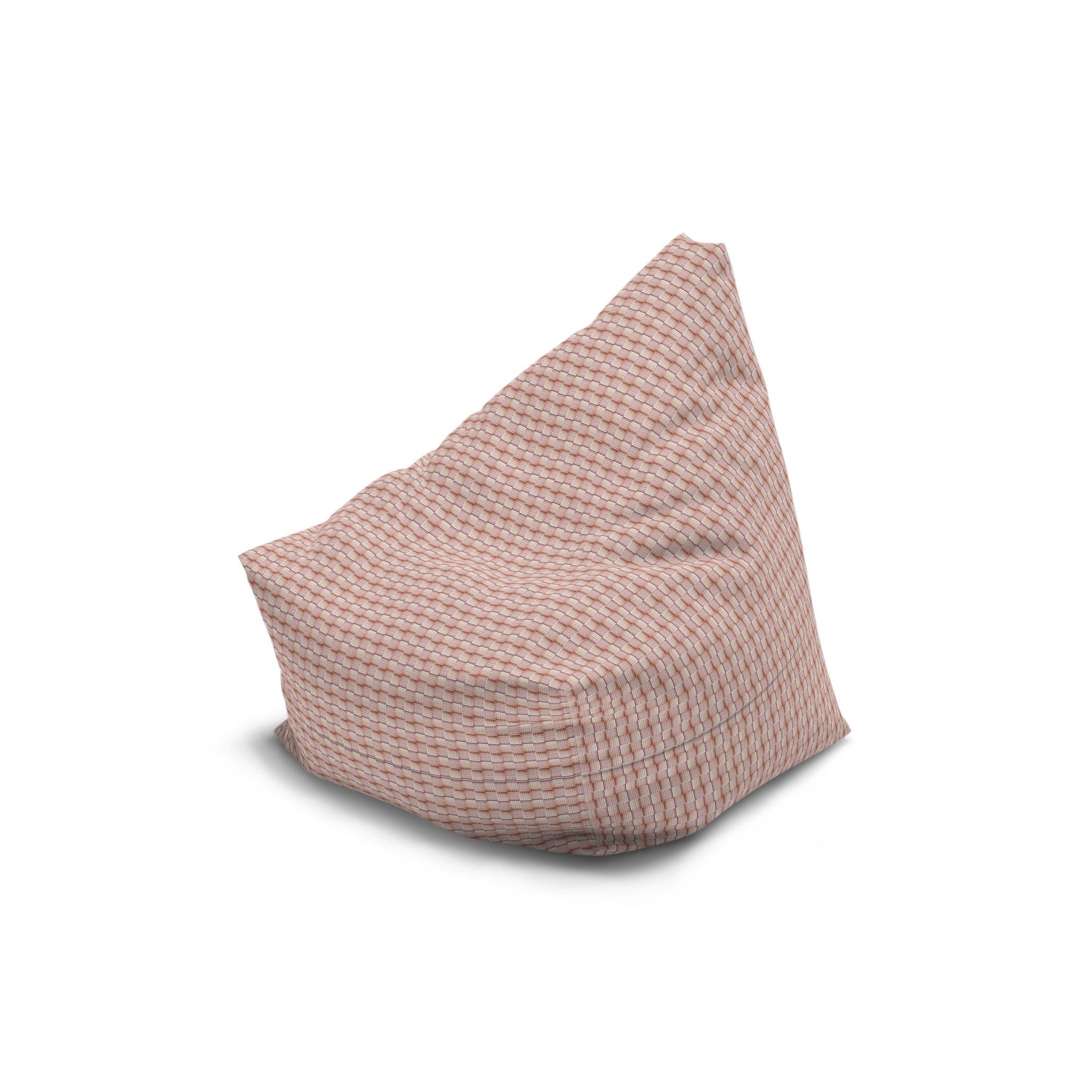 "Grandma Rose" Knitted Pink Blush Bean Bag Cover – Cozy Textured Chair Slipcover