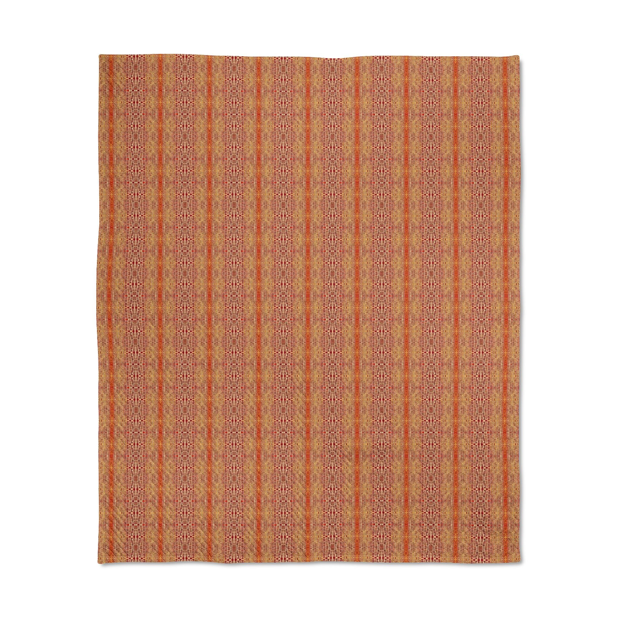 "Queen Mother" Quilted Throw Blanket — Warm Earth-Tone Striped Cozy Throw for Living Room & Gift