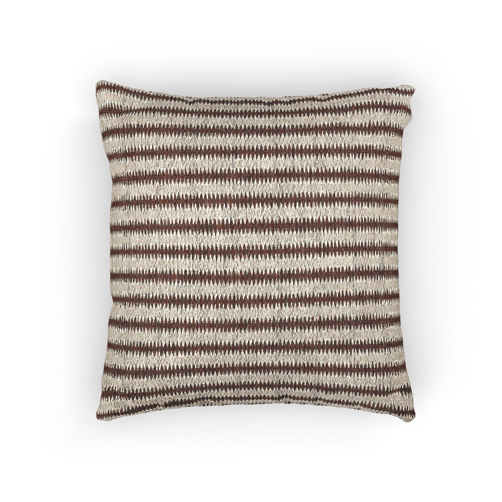 "Mississippi Midnight" Woven Pillow — Neutral Textured Stripe Decorative Pillow for Rustic & Boho Home