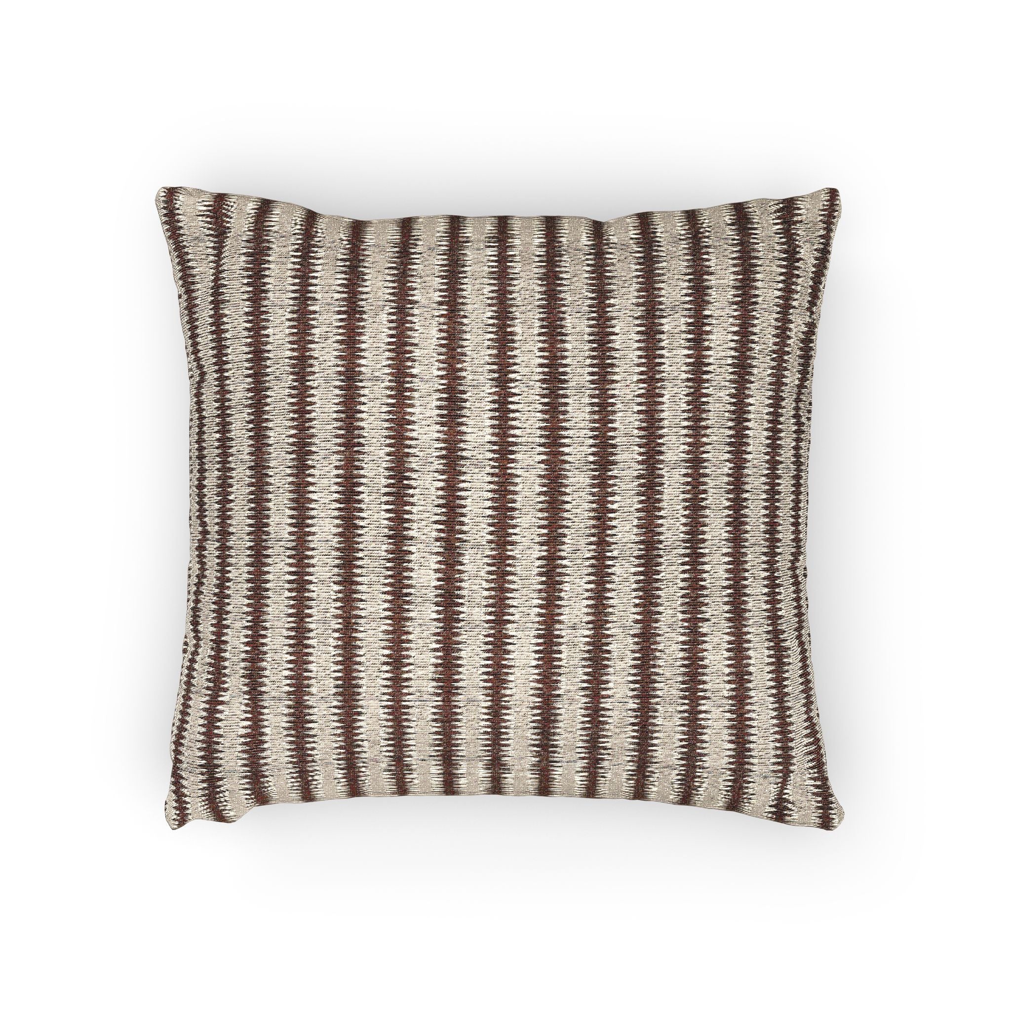 "Mississippi Midnight" Woven Pillow — Neutral Textured Stripe Decorative Pillow for Rustic & Boho Home