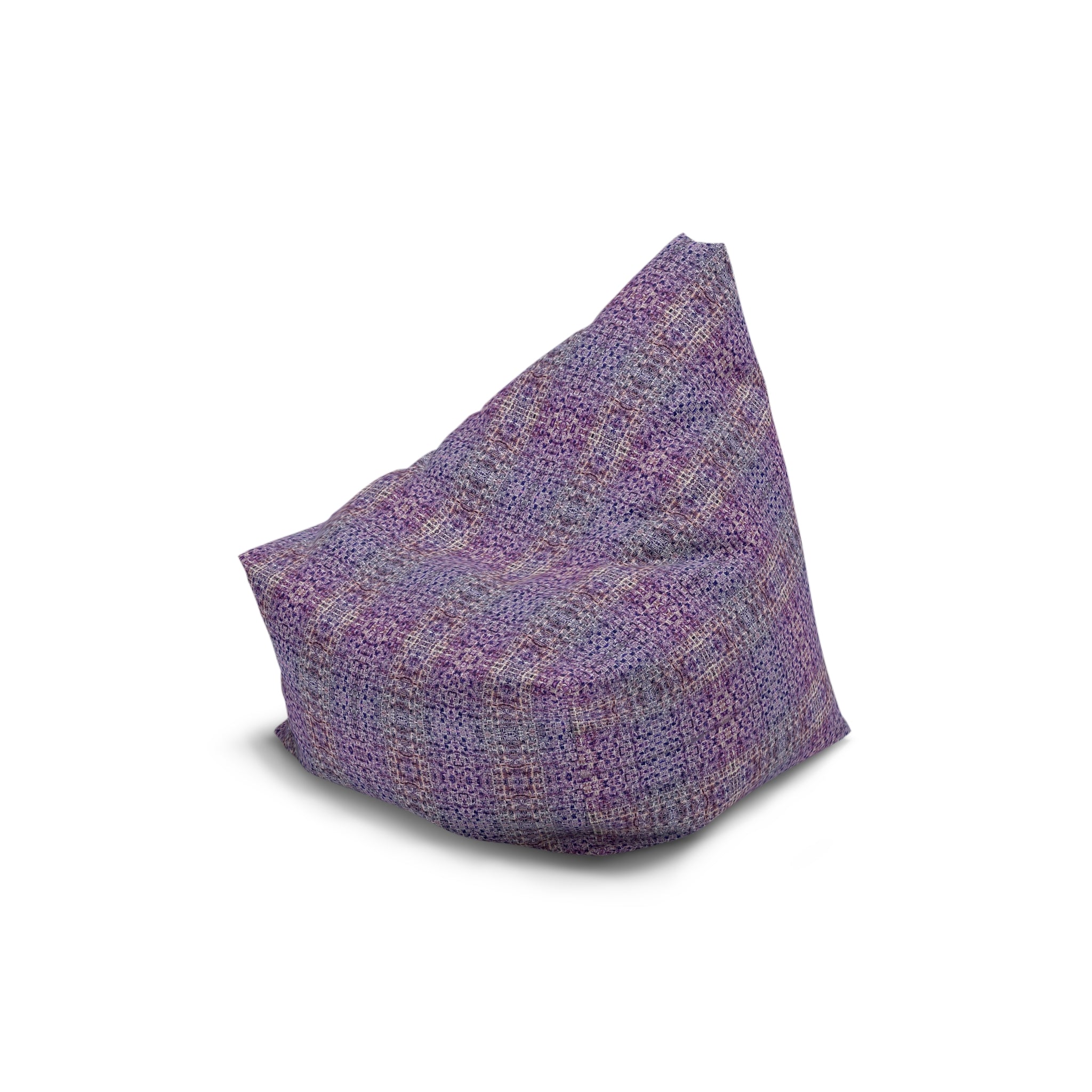 "Pauline, My Love" Boho Purple Woven Texture Bean Bag Cover – Cozy Accent Slipcover for Living Room & Kids’ Rooms