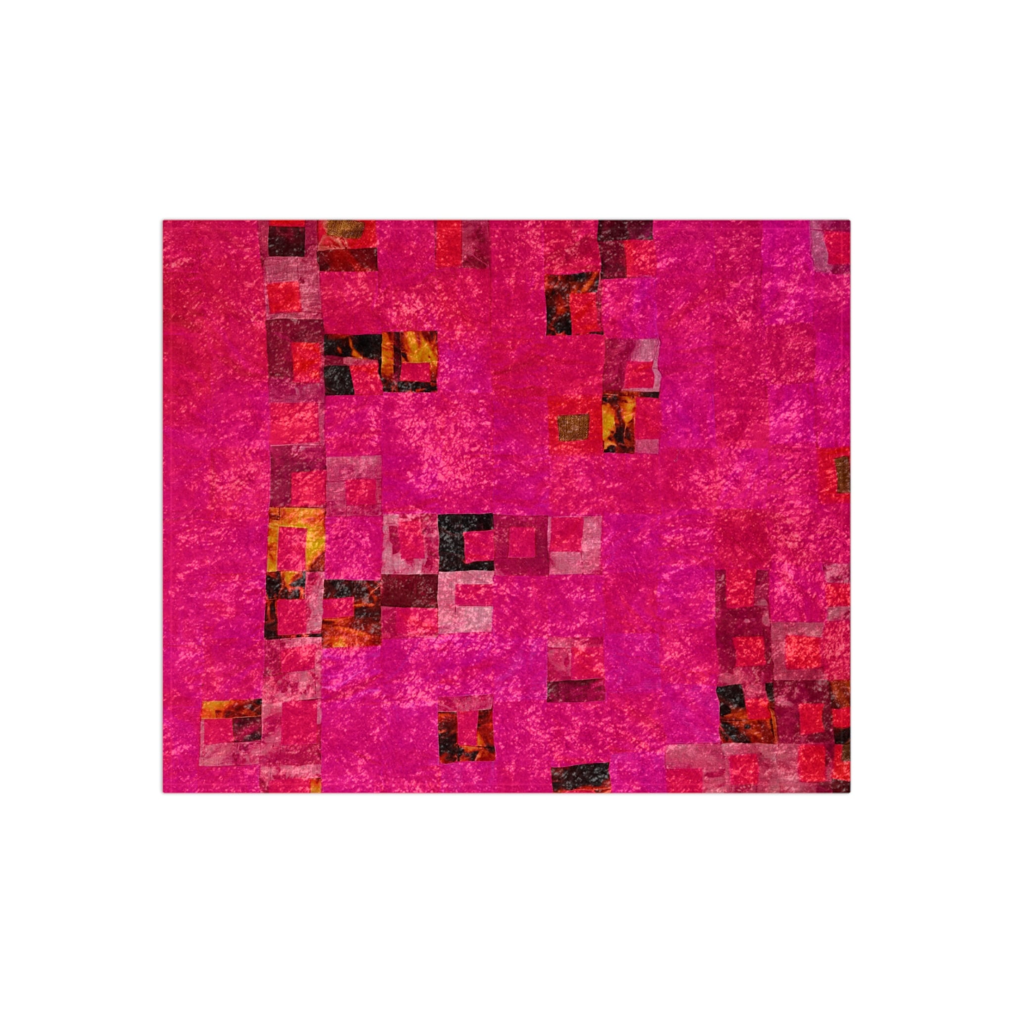 "Lela Lela Lela" Vibrant Crushed Velvet Blanket – Cozy Pink Abstract Design