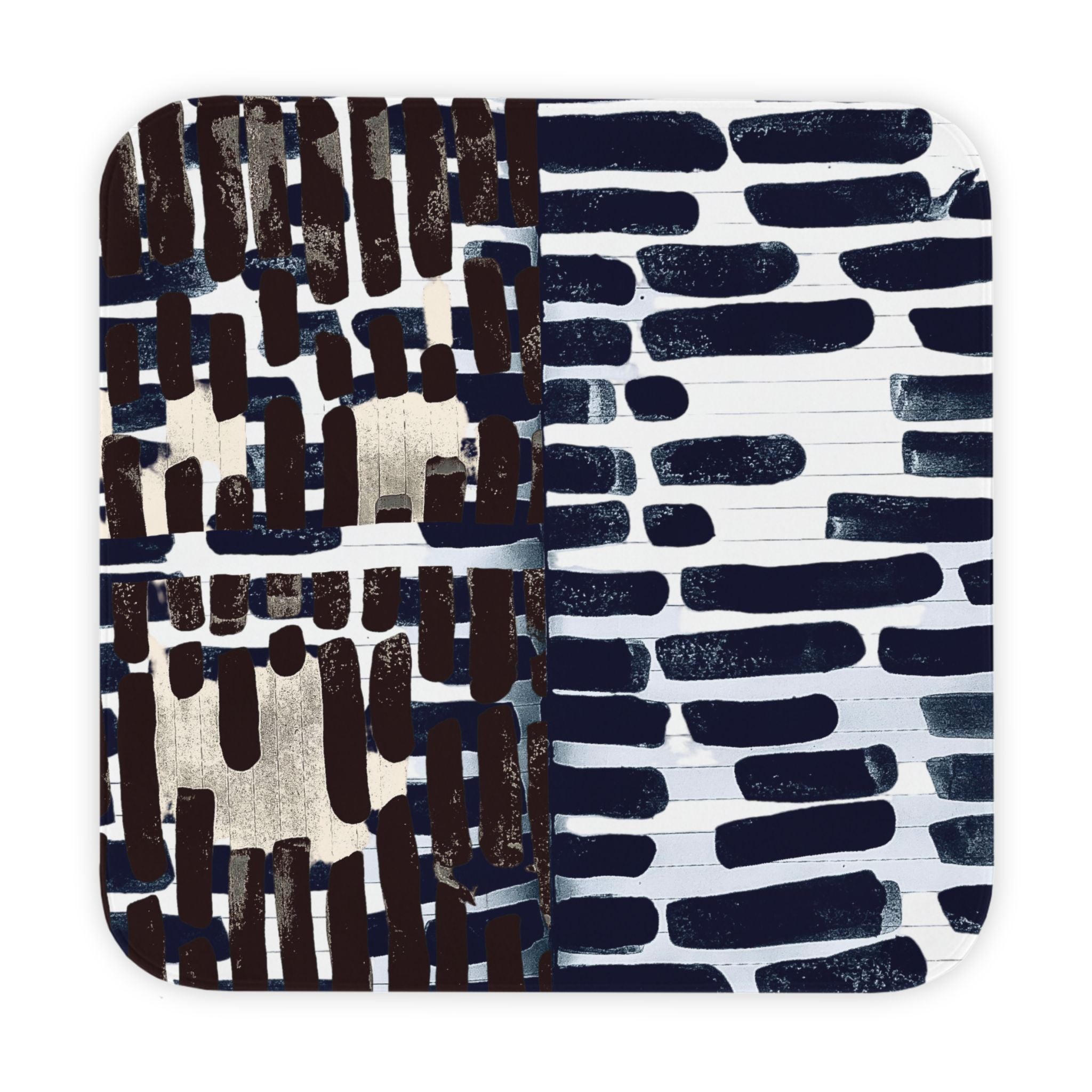 "Only My Notebook Knows How I Feel, My Heart Is On Every Page" Navy Brushstroke, Painted Textile Hooded Baby Towel