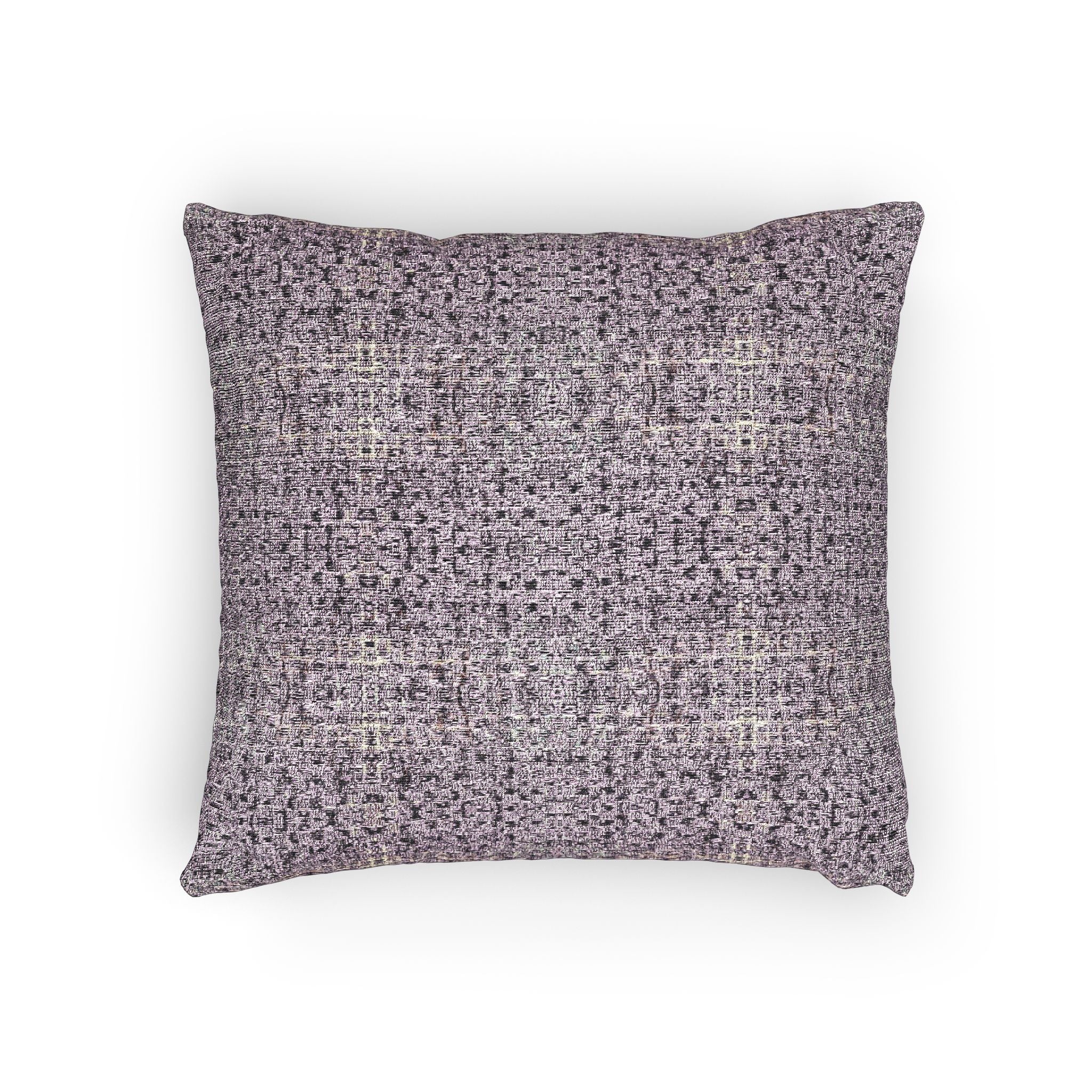 "Pauline, My Love" Woven Pillow — Textured Purple Geometric Decorative Throw Pillow