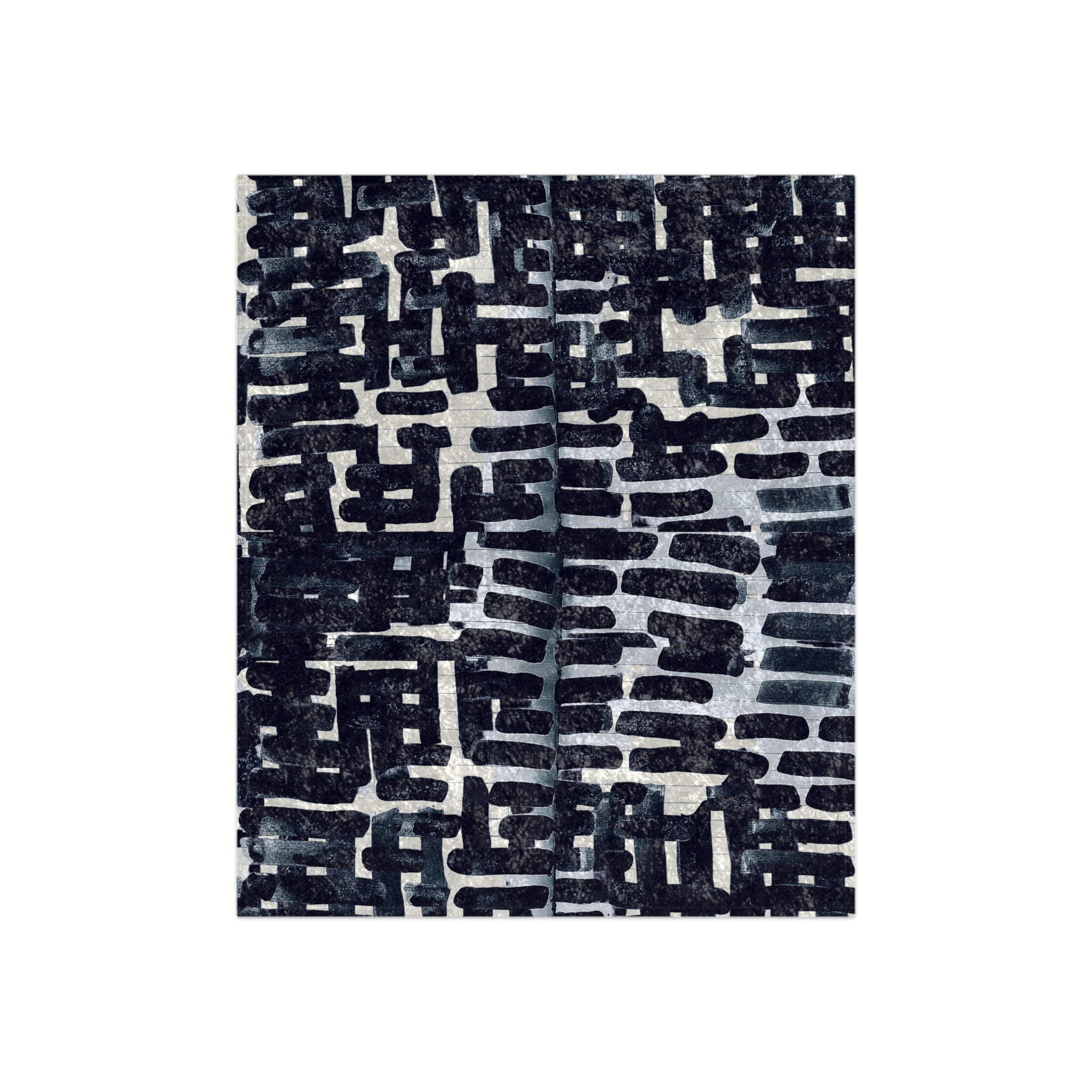 "Only My Notebook Knows How I Feel, My Heart Is On Every Page" Black, Deep Blue, and White Luxurious Crushed Velvet Blanket, Soft Throw for Cozy Nights, Elegant Home Decor, Perfect Gift for Holidays