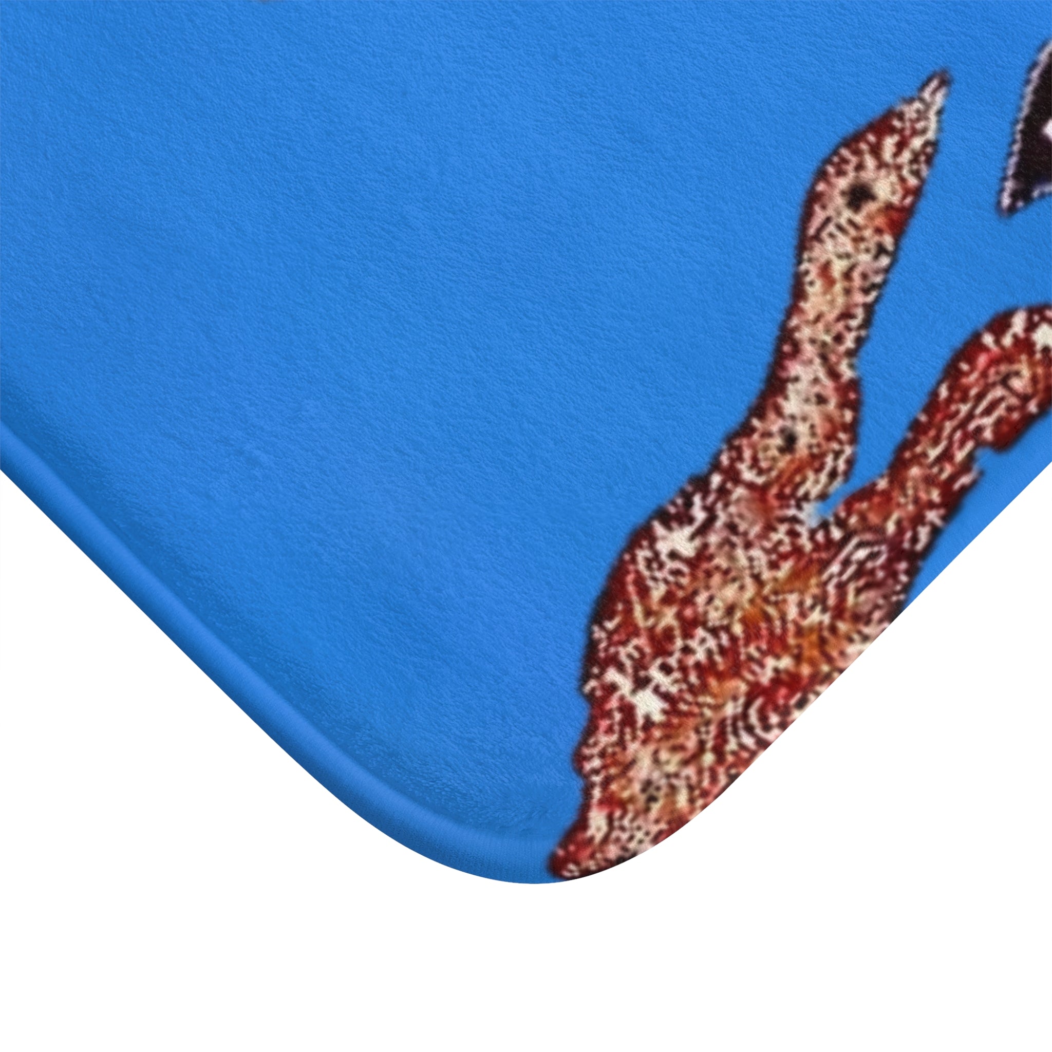 "Fly Me to the Moon" Cerulean Blue Birds Bath Mat