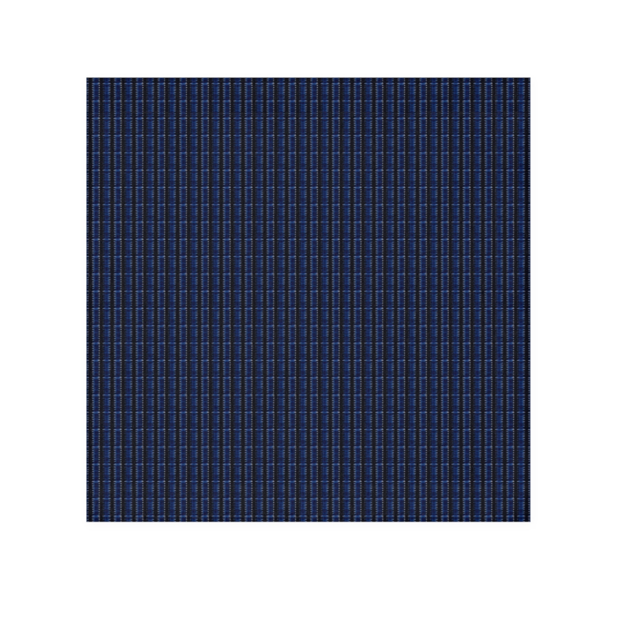 "Mississippi Midnight: Lovely Banjo Blues" Navy Plaid Face Towel — Soft Cotton Facial Square