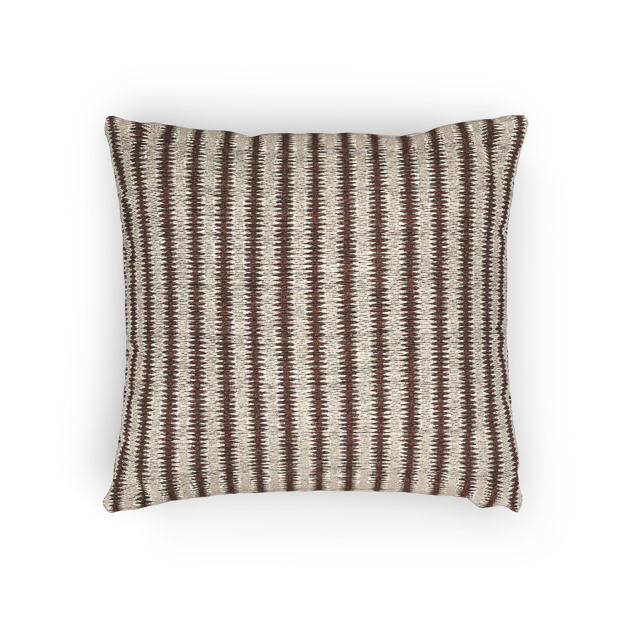 "Mississippi Midnight" Woven Pillow — Neutral Textured Stripe Decorative Pillow for Rustic & Boho Home