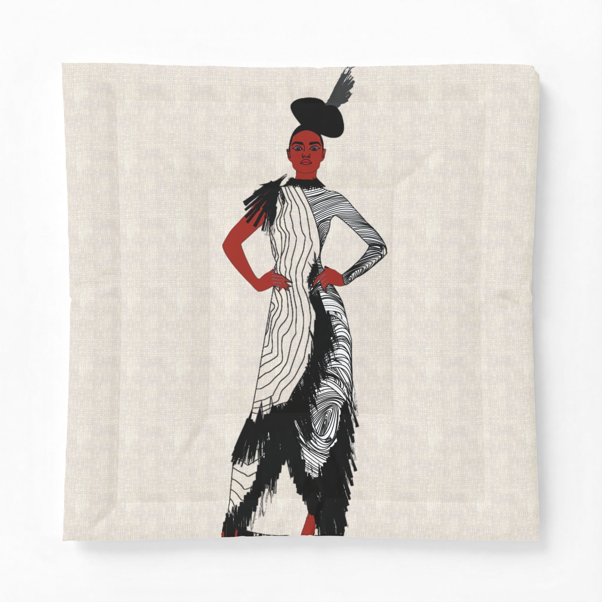 "Fierce Honey" Art Deco Fashion Cotton Comforter – Vintage - Model Design