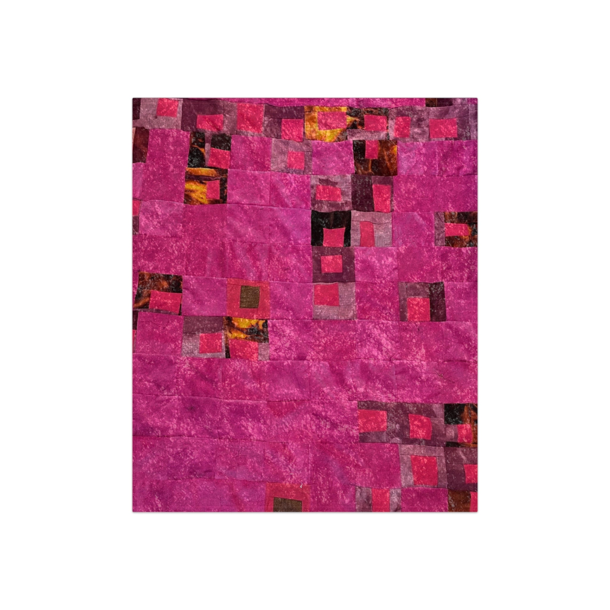 "Lela Lela Lela Love" Vibrant Crushed Velvet Blanket – Cozy Pink Abstract Design