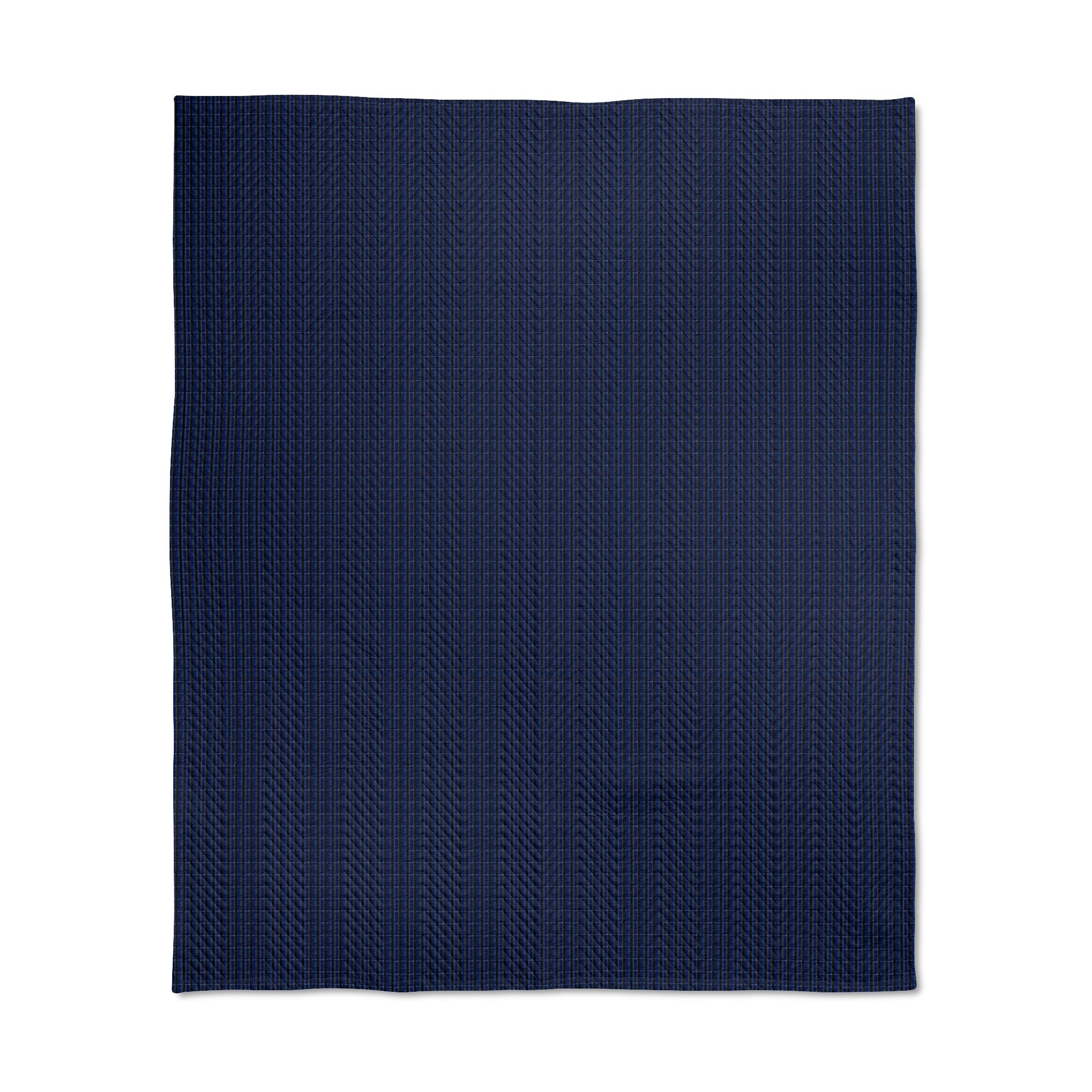 "Mississippi Midnight: Lovely Banjo Blues" Navy Blue and Black Quilted Throw Blanket — Cozy Decorative Throw for Living Room & Bed