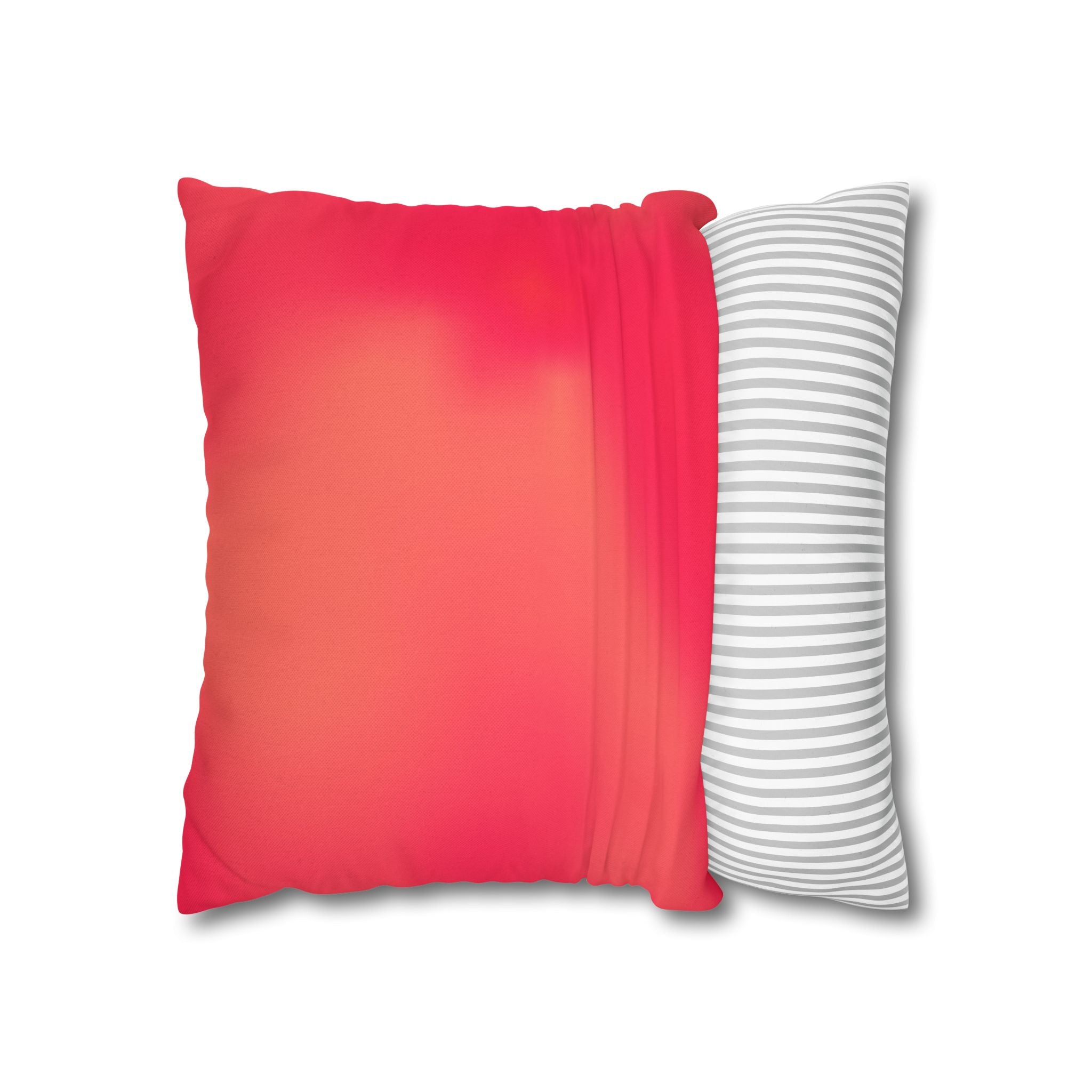 "The Skies Will Break For You, My Friend" Gradient Coral Square Pillowcase — Soft Spun Polyester Decorative Throw Pillow Cover