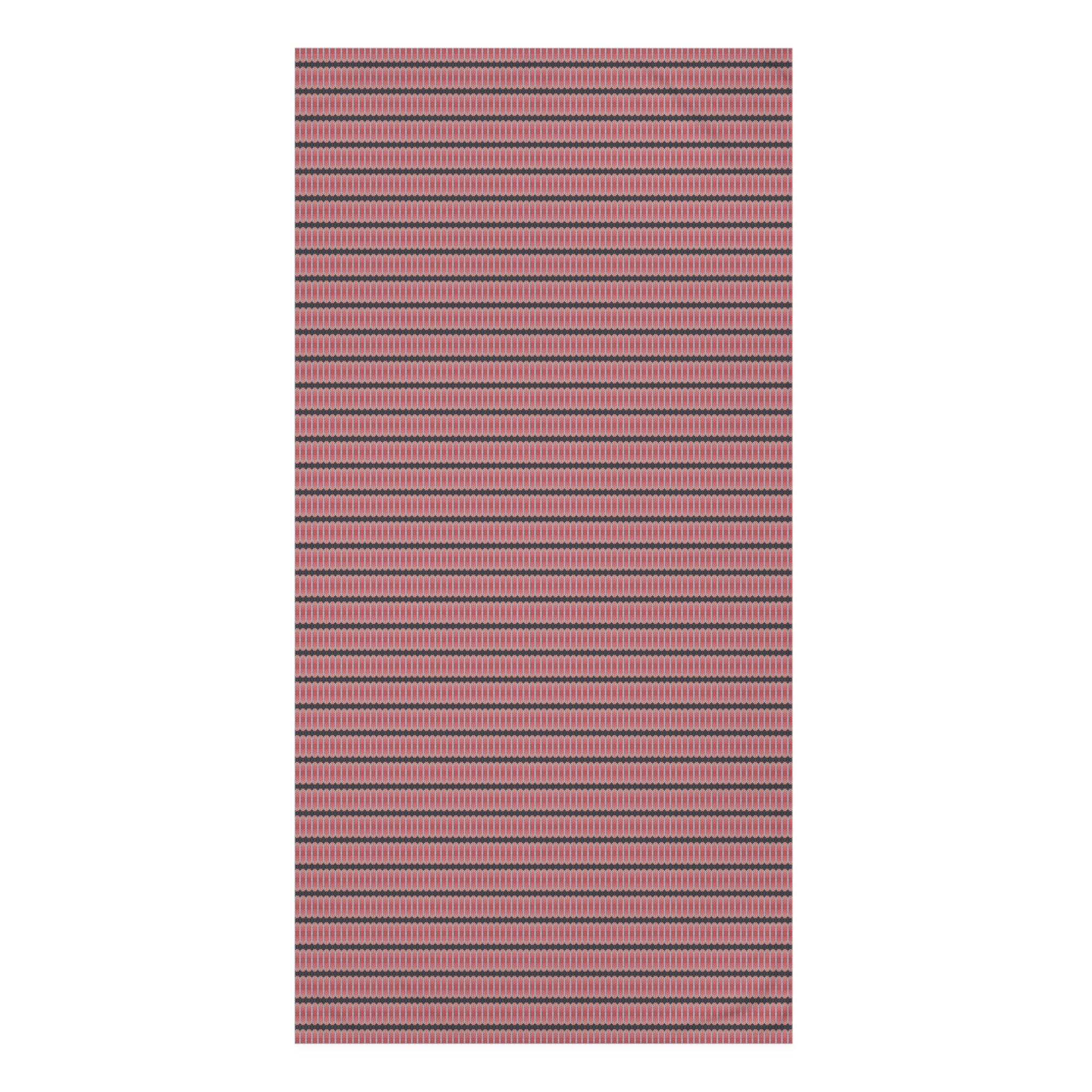 "The Nike of Samothrace" Pink Grid Mink-Cotton Towel — Soft Plaid Bath & Beach Towel