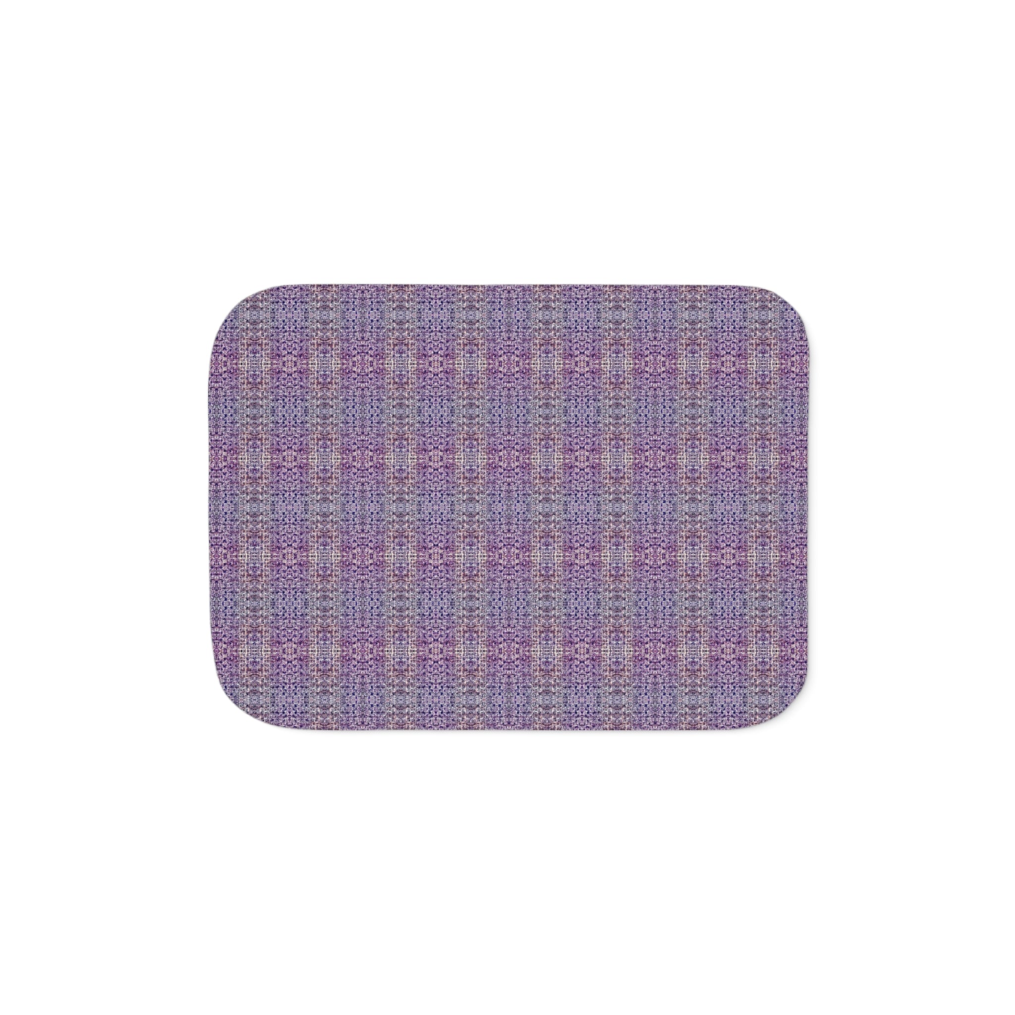 "Pauline, My Love" Purple Plaid Sherpa Blanket – Cozy Reversible Throw for Home, Couch & Gifts