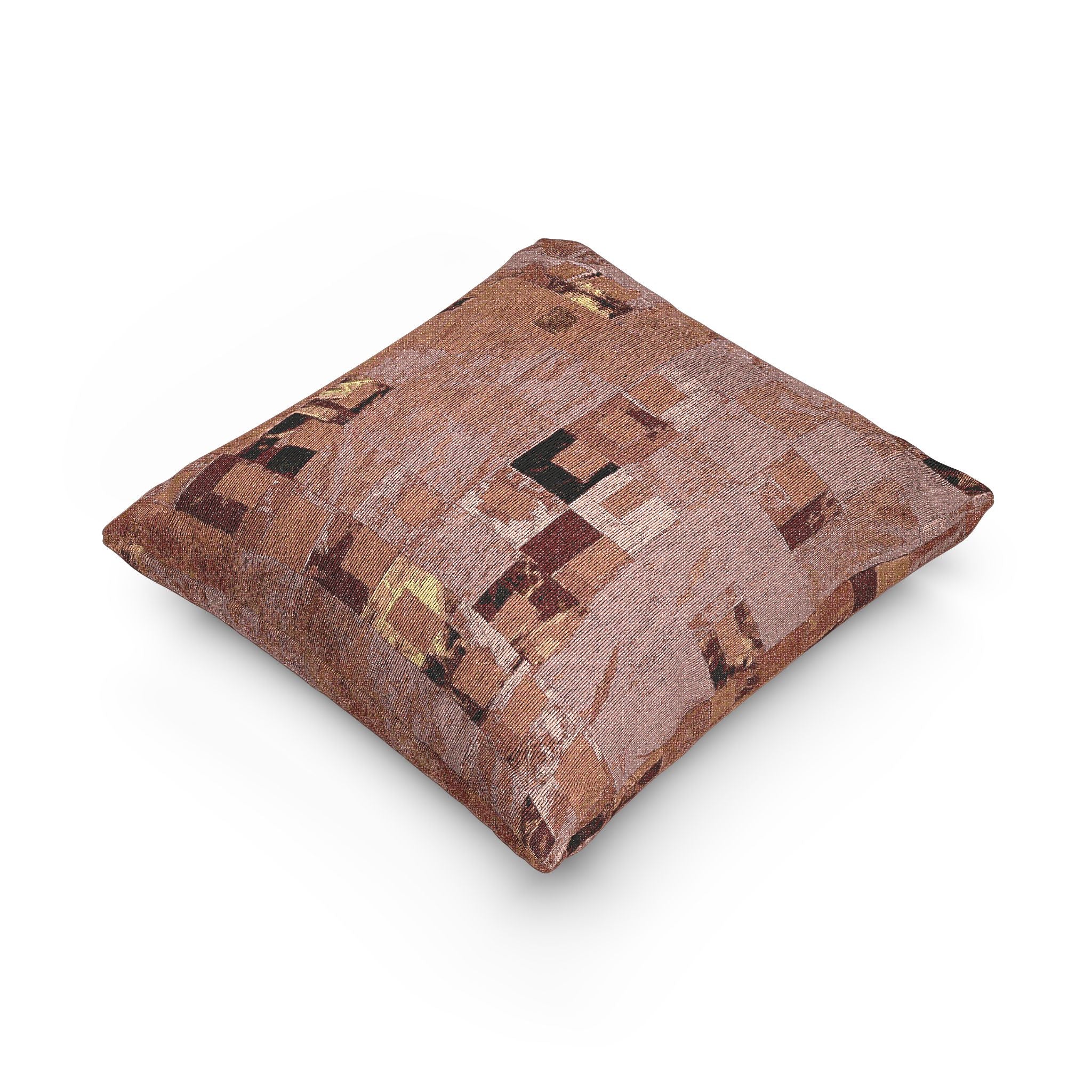 "Lela Lela" Pink and Yellow Quilt Textile Woven Pillow