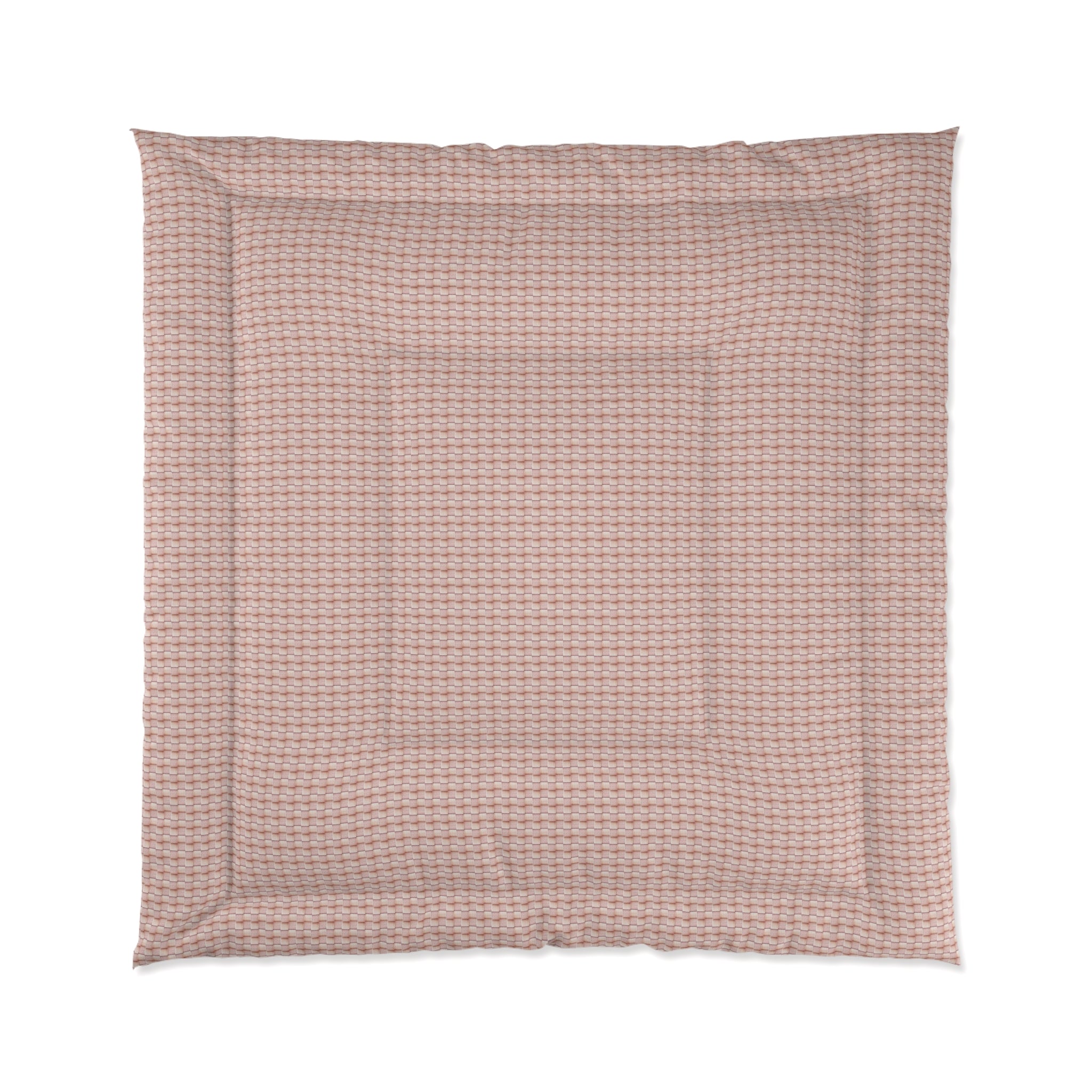 "Grandma Rose" Blush Waffle Comforter — Lightweight Textured Bedspread