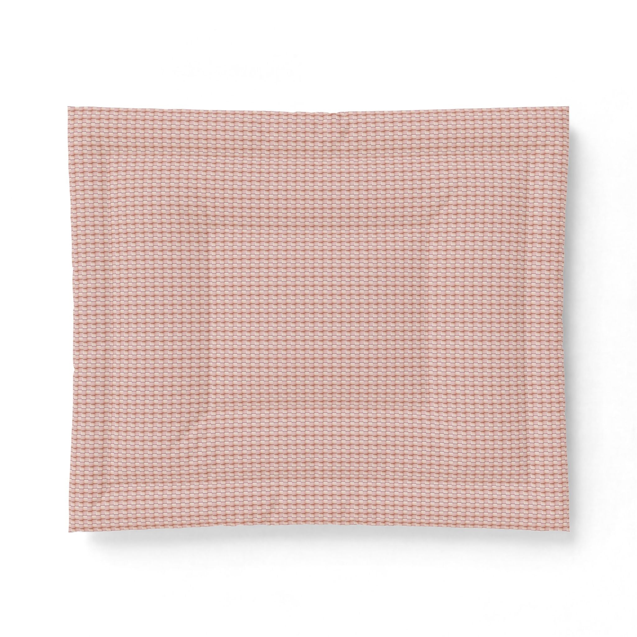 "Grandma Rose" Blush Pink Houndstooth Cotton Comforter – Soft Quilted Bedspread for Modern Cozy Bedrooms