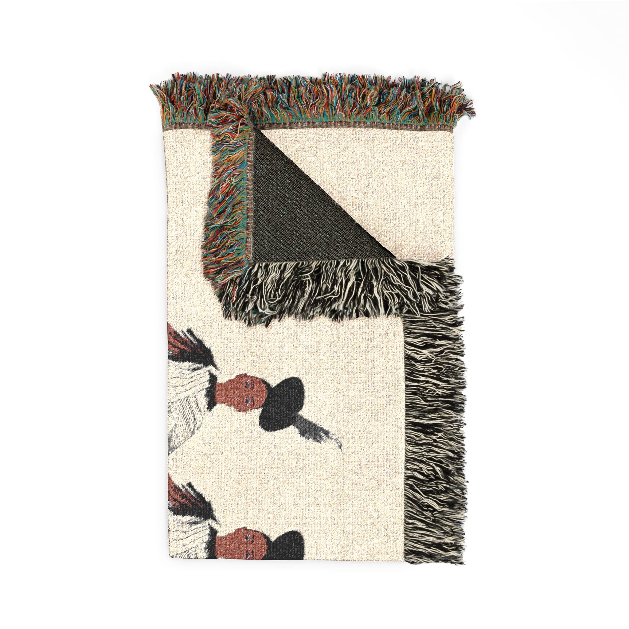 "Fierce Honey" Art Deco Trio Woven Blanket — Vintage Jazz Era Dance Design