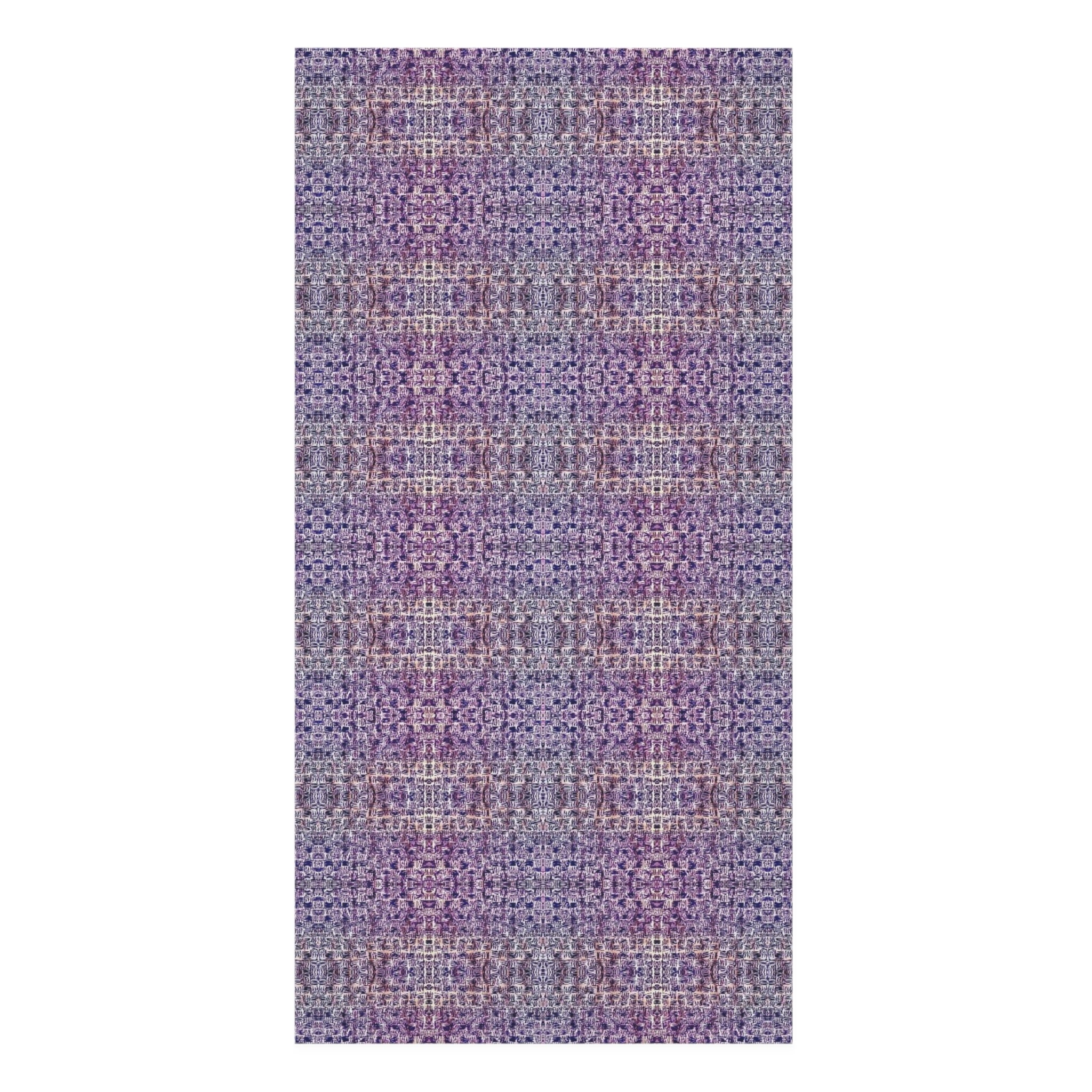 "Pauline, My Love" Purple Mosaic Beach Towel — Plush Mink-Cotton Patterned Towel