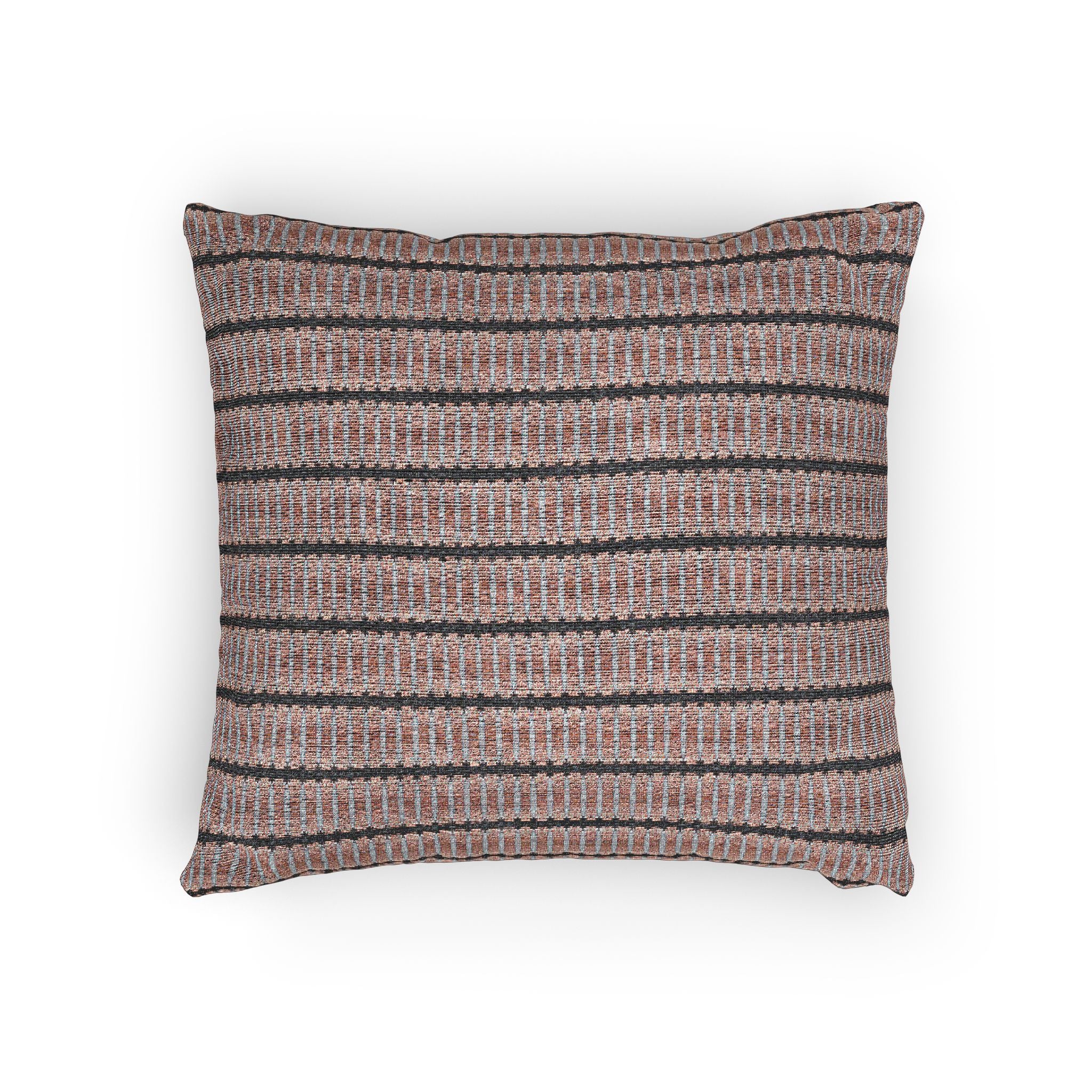 "The Nike of Samothrace" Woven Pillow - Rustic Striped Boho Decorative Throw Pillow