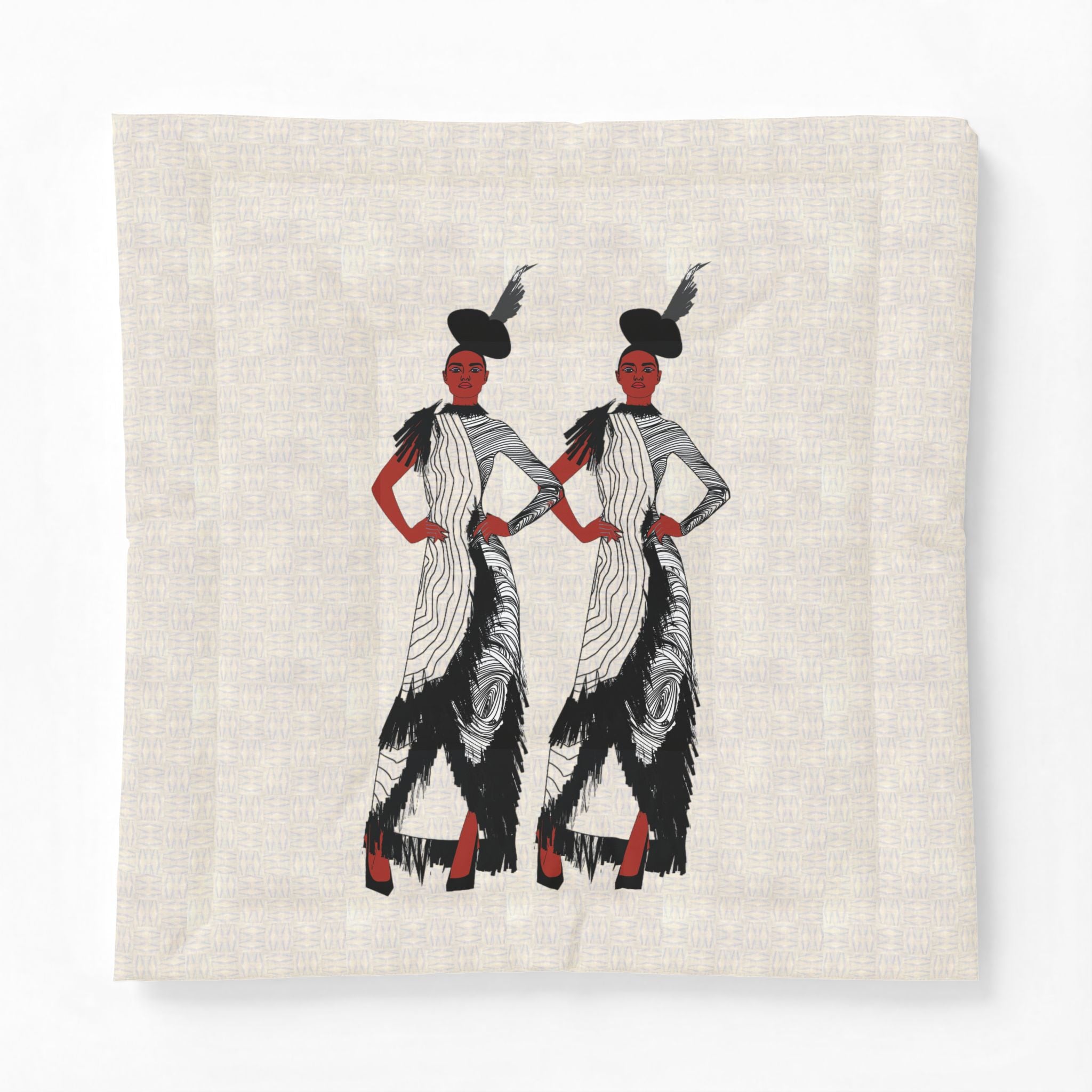 "Fierce Honey" Art Deco Fashion Cotton Comforter – Vintage - Model Design
