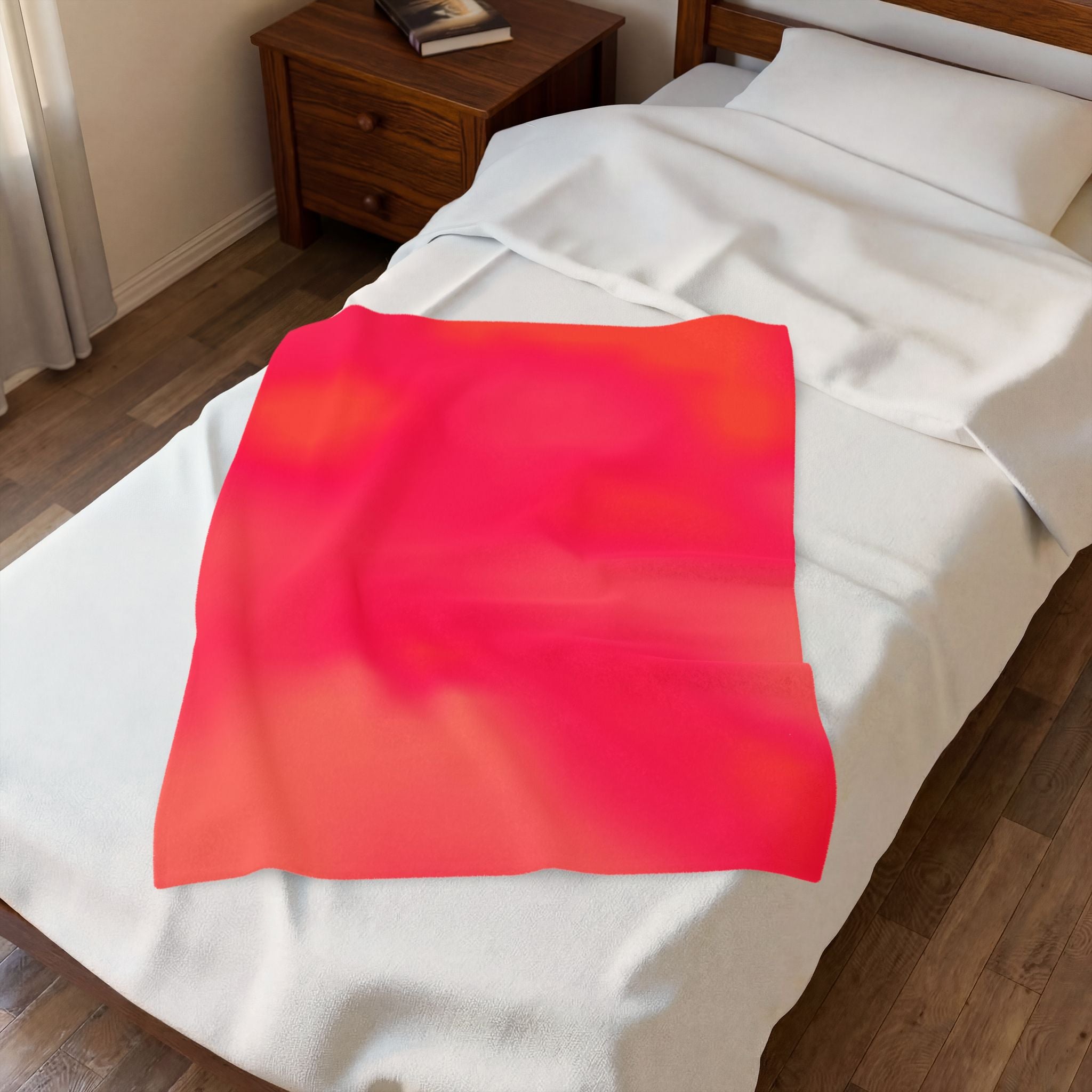 "The Skies Will Break For You, My Friend" Velveteen Plush Blanket — Pink Sunset Gradient Cozy Throw