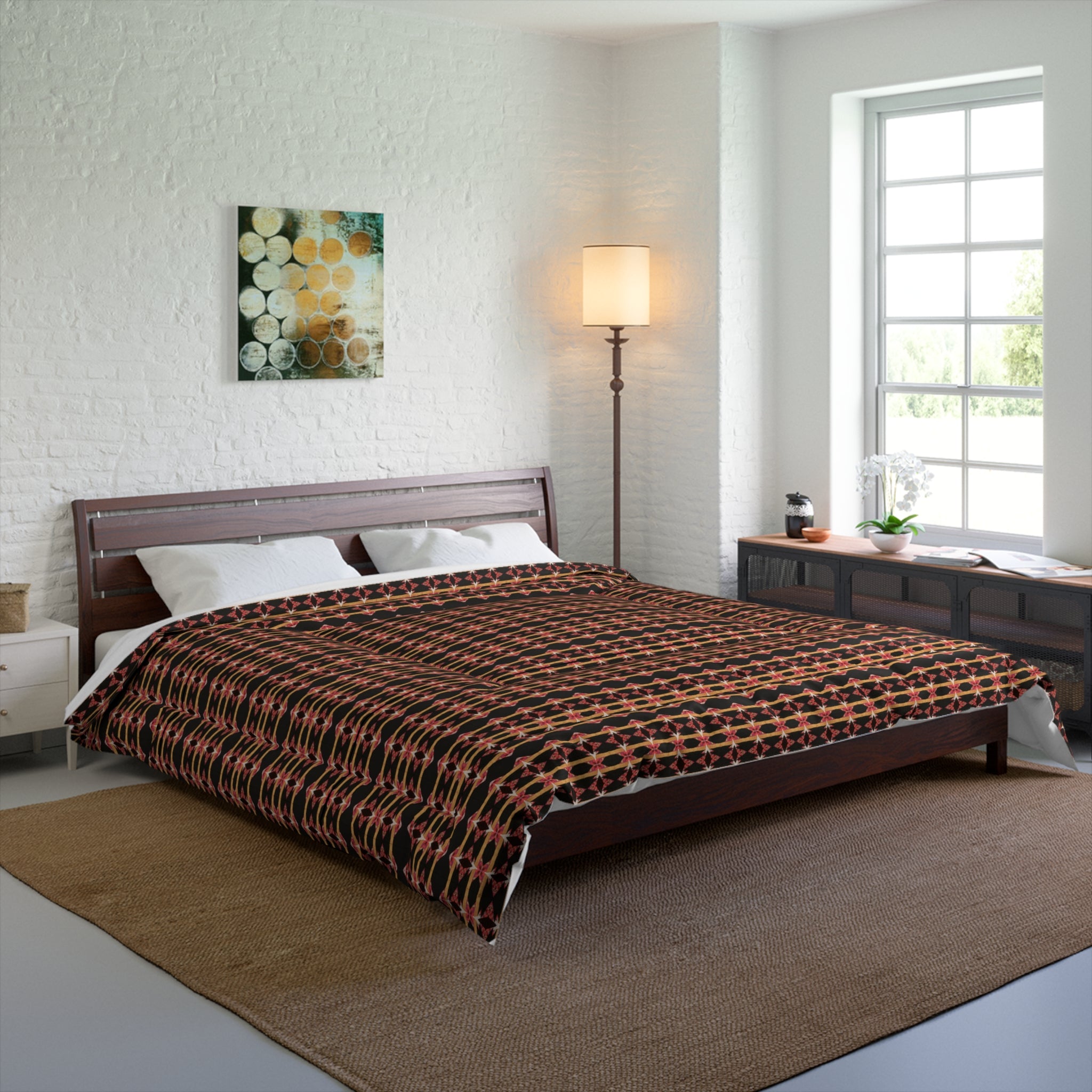 "Native America Now" Brown Plaid Comforter - Rustic Buffalo Check Bedding