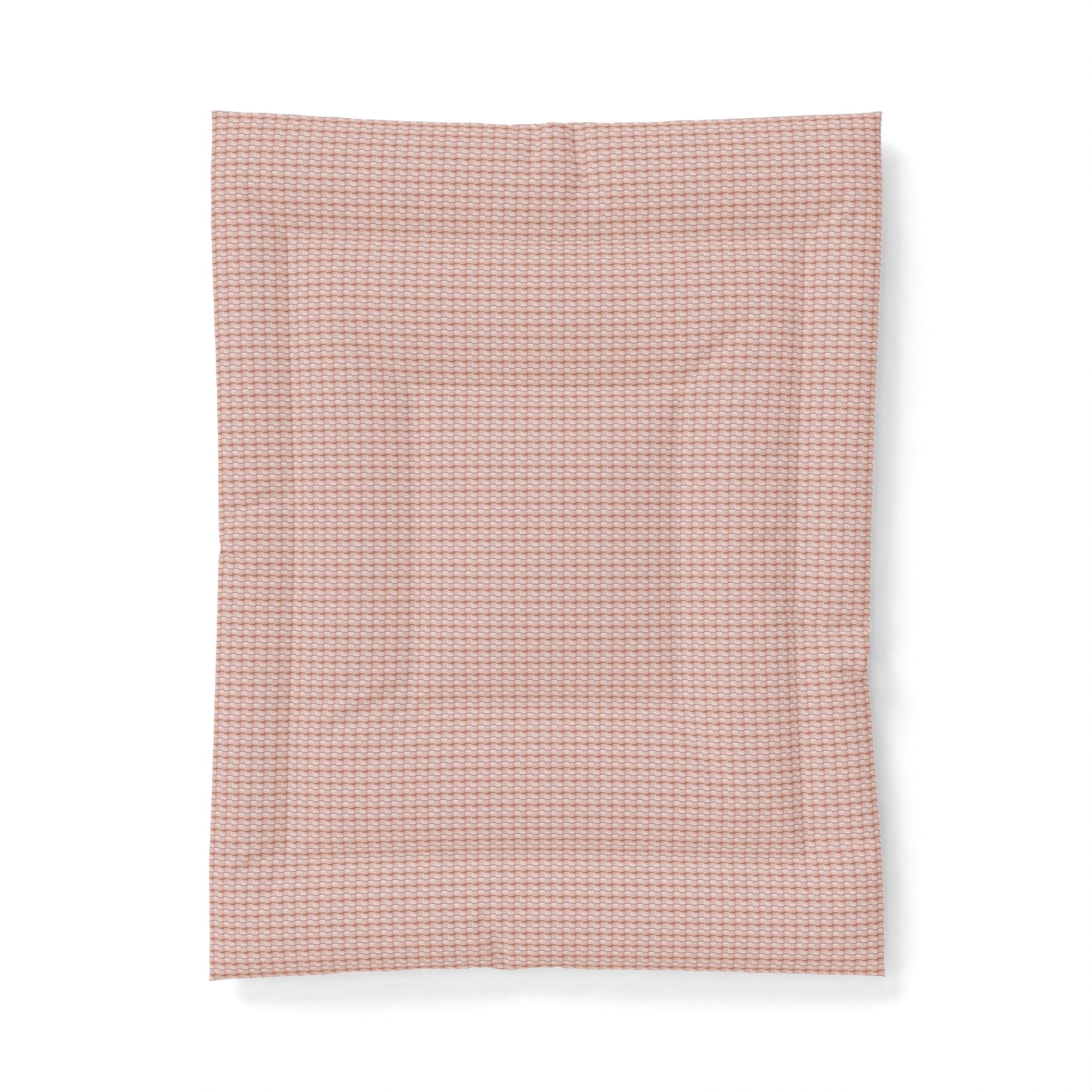 "Grandma Rose" Blush Pink Houndstooth Cotton Comforter – Soft Quilted Bedspread for Modern Cozy Bedrooms