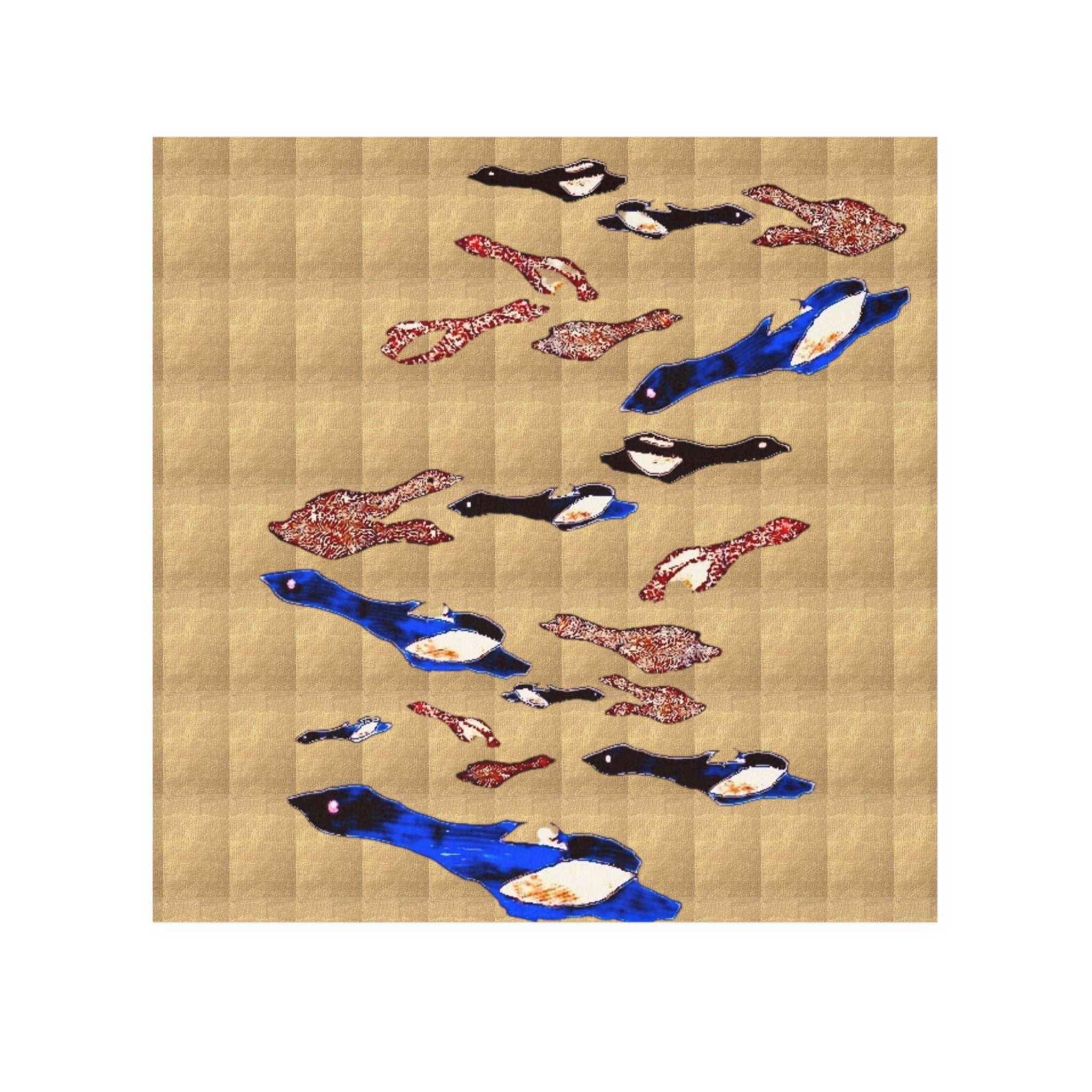 "Fly Me To The Moon" Penguin School Face Towel — Cute Penguin Pattern Microfiber Face Towel