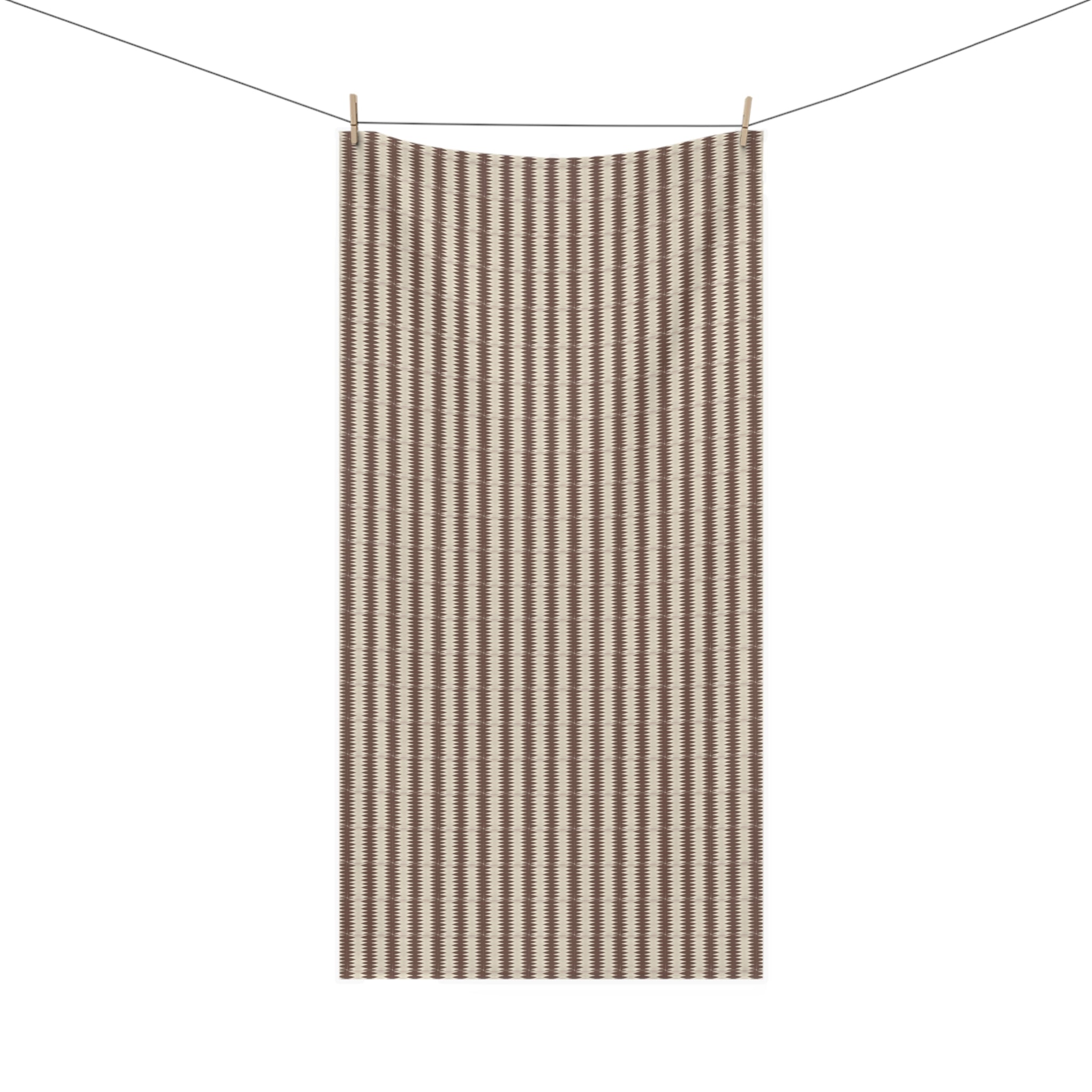 "Mississippi Morning" Mink-Cotton Towel - Brown, Beige