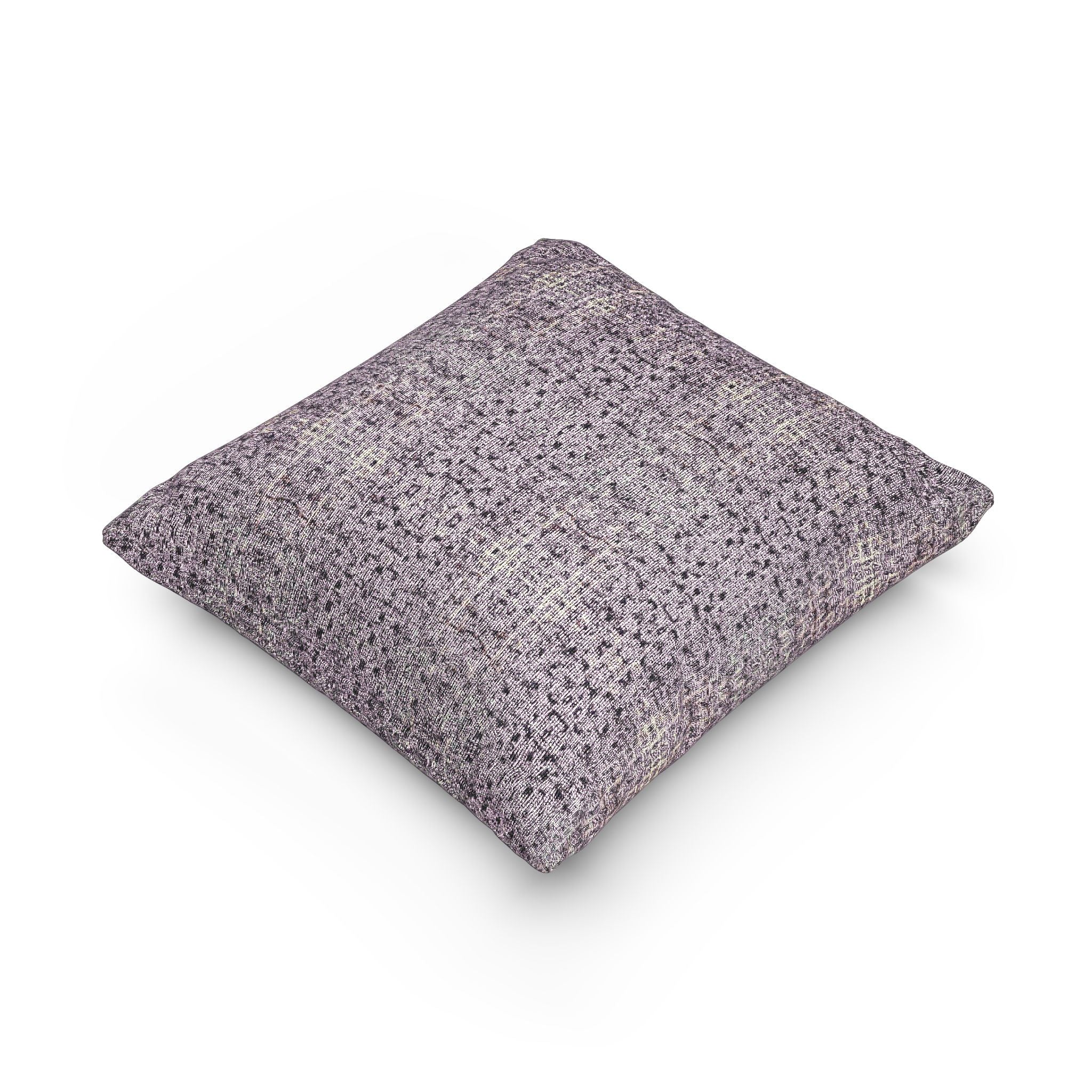 "Pauline, My Love" Woven Pillow — Textured Purple Geometric Decorative Throw Pillow