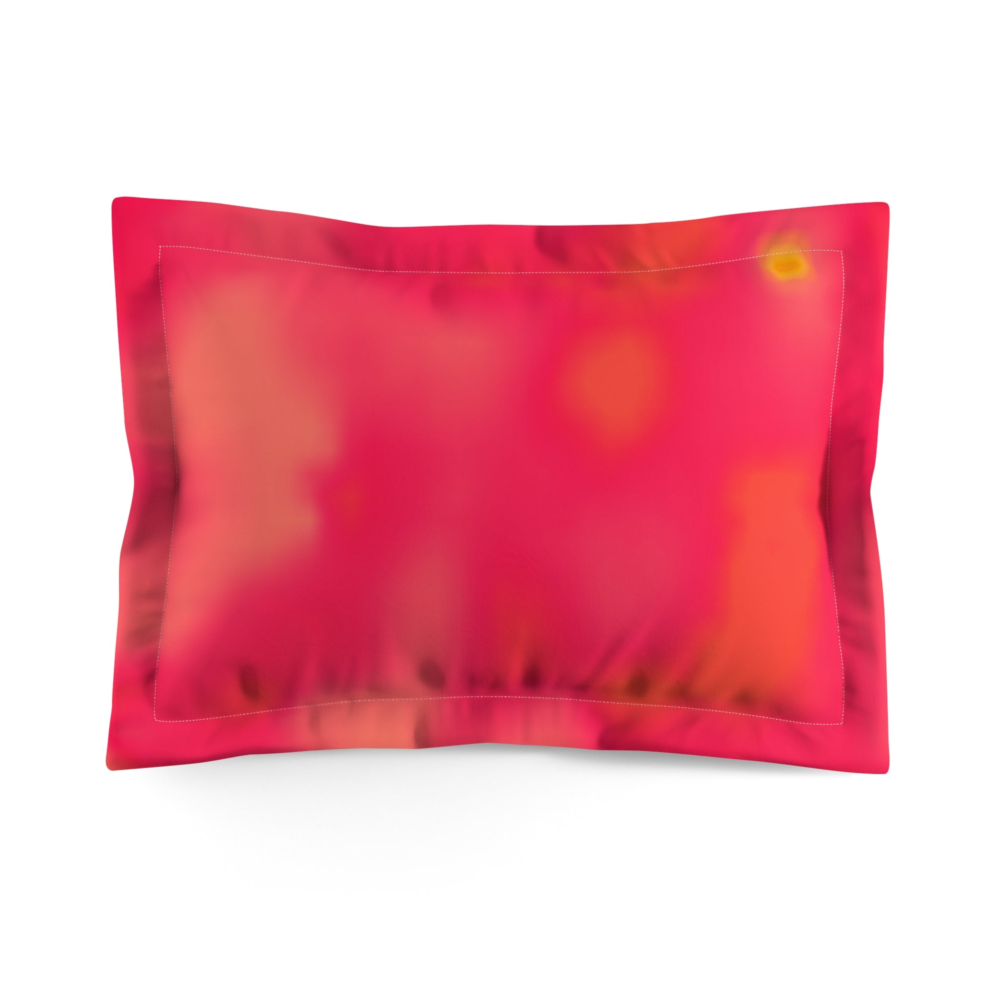 "The Skies Will Break For You, My Friend" Watercolor Pink Pillow Sham — Vibrant Floral Accent