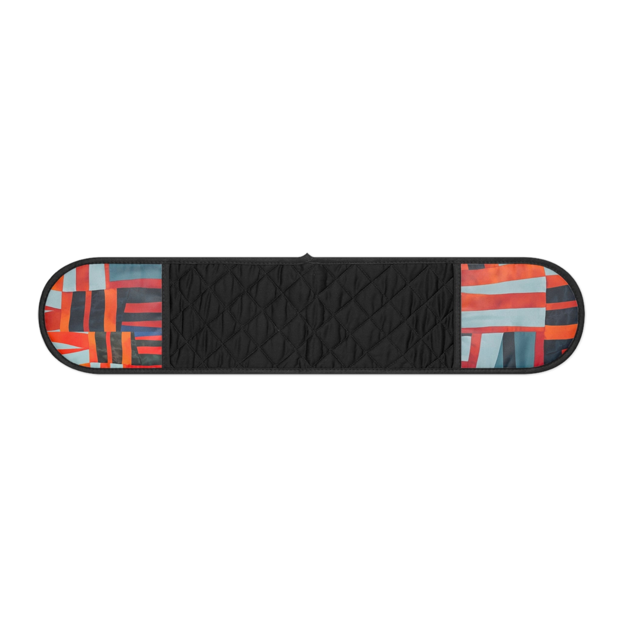 "Samuel" Abstract Stripe Double Oven Mitts — Quilted Heat-Resistant Pot Holders