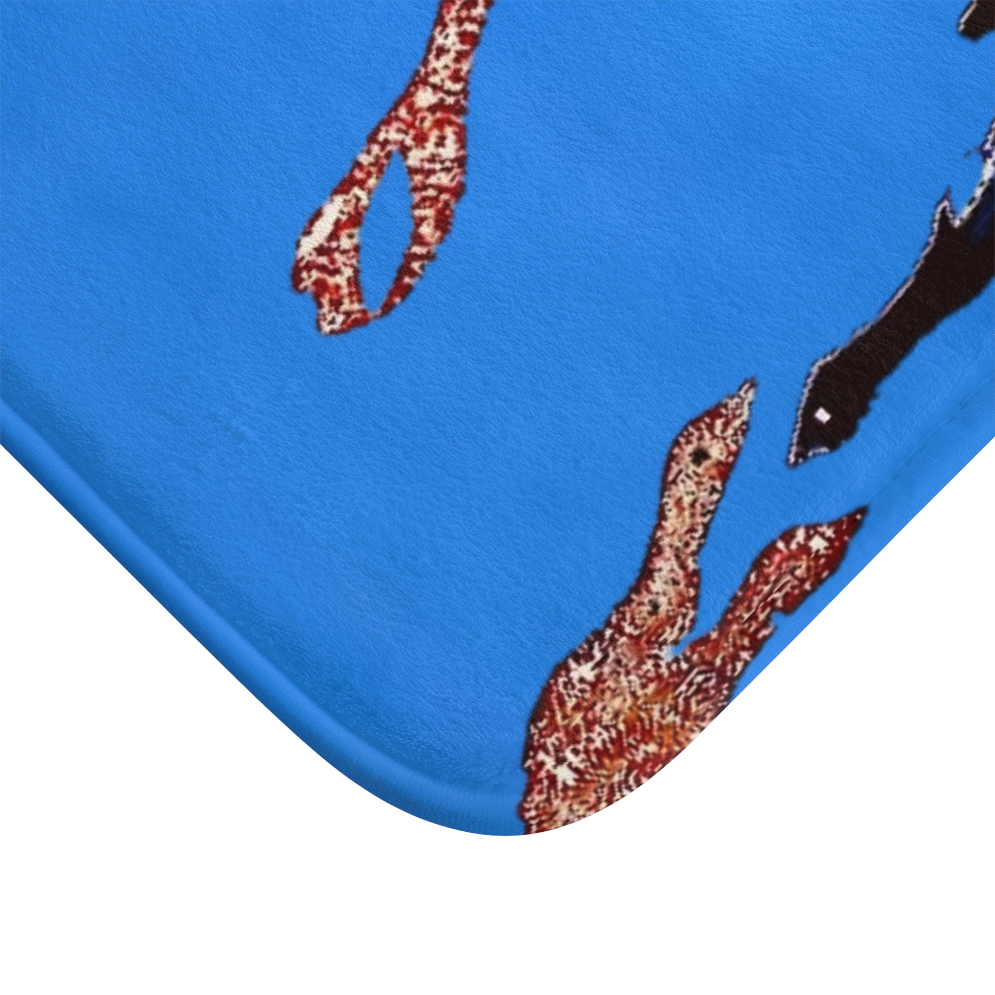 "Fly Me to the Moon" Cerulean Blue Birds Bath Mat