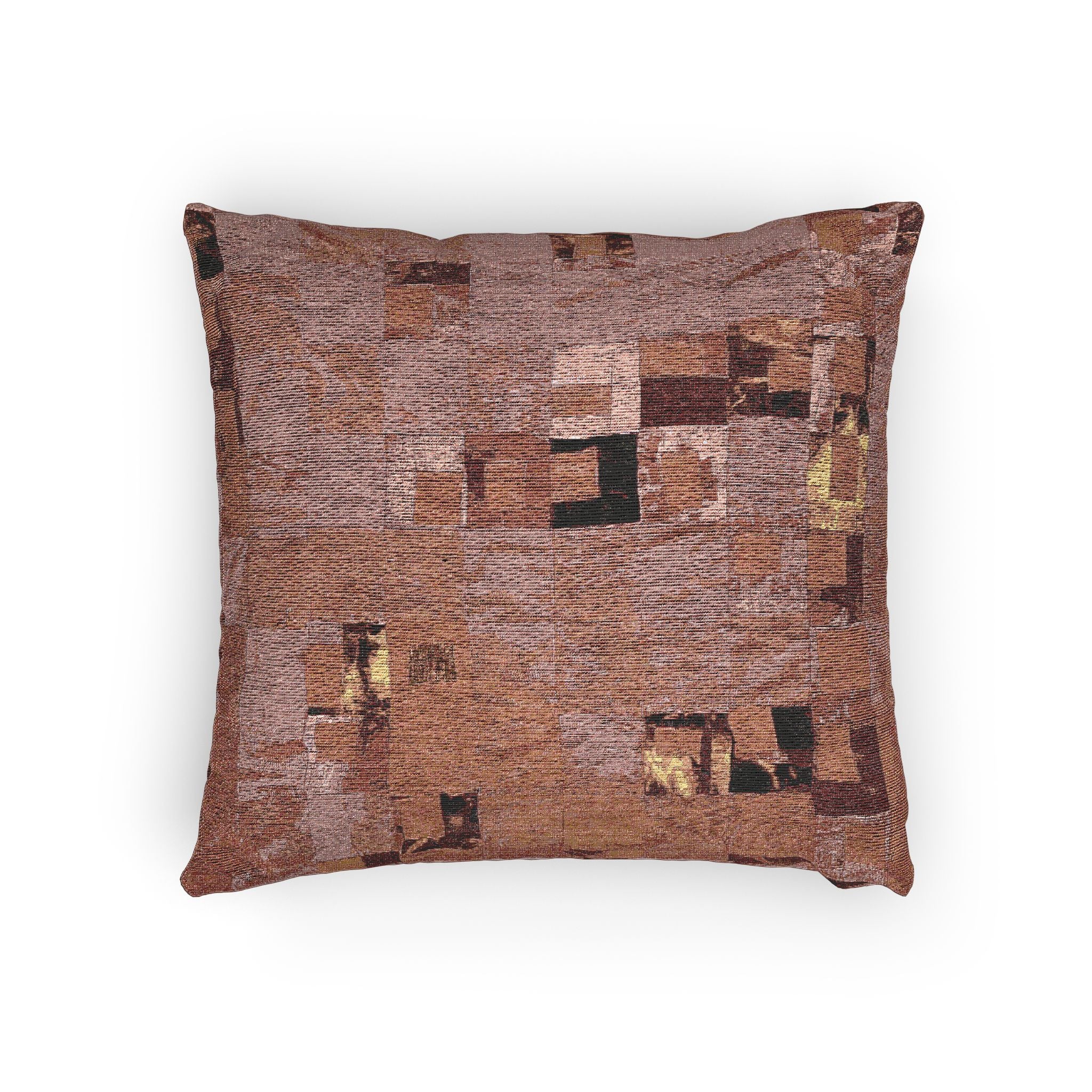 "Lela Lela" Pink and Yellow Quilt Textile Woven Pillow