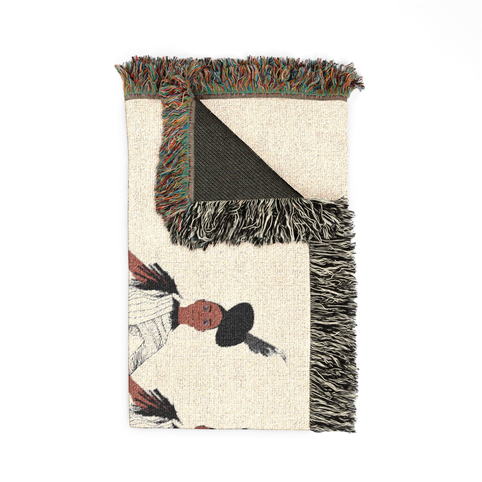 "Fierce Honey" Art Deco Trio Woven Blanket — Vintage Jazz Era Dance Design