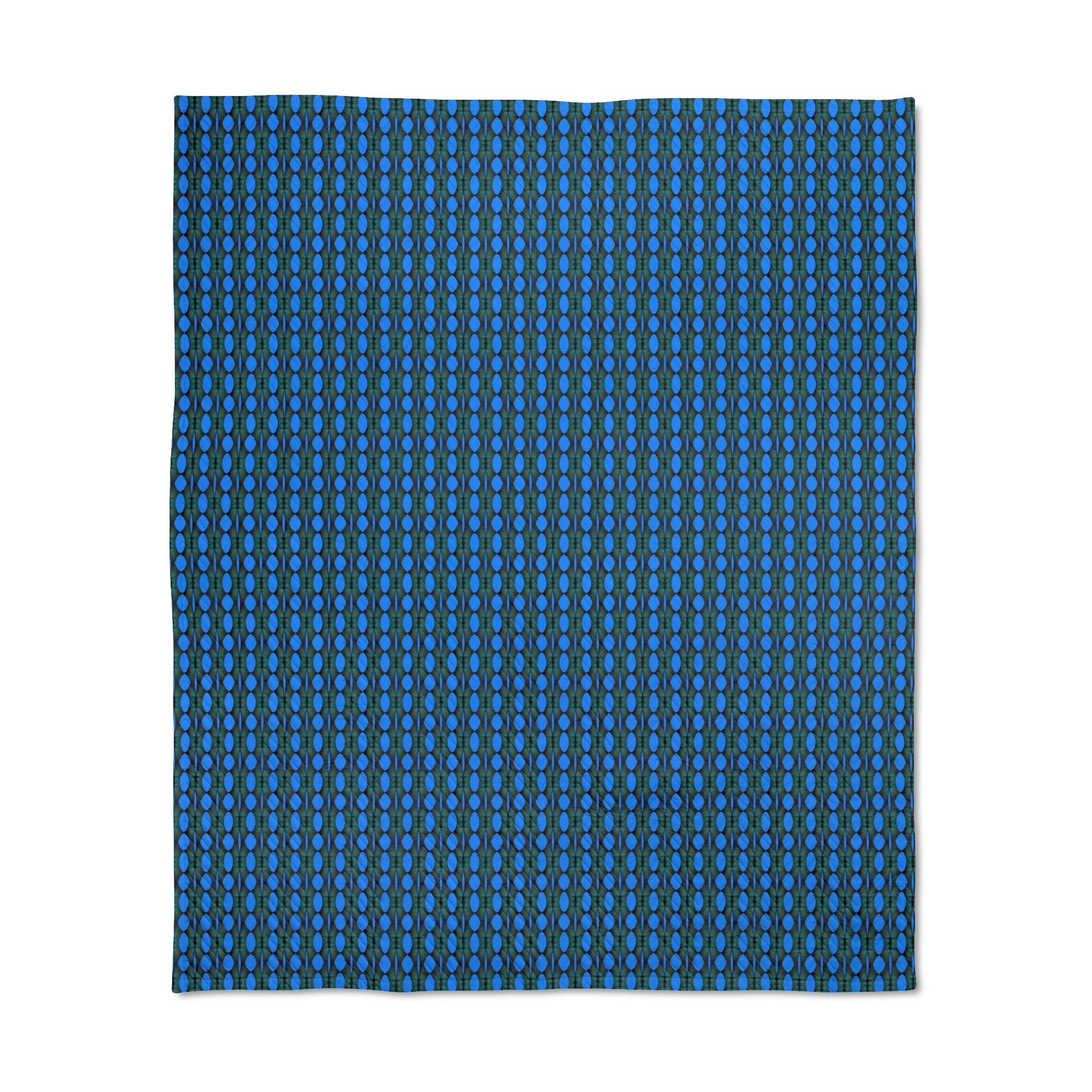 "Where Are We Going?" Blue and Green Artsy Quilted Throw