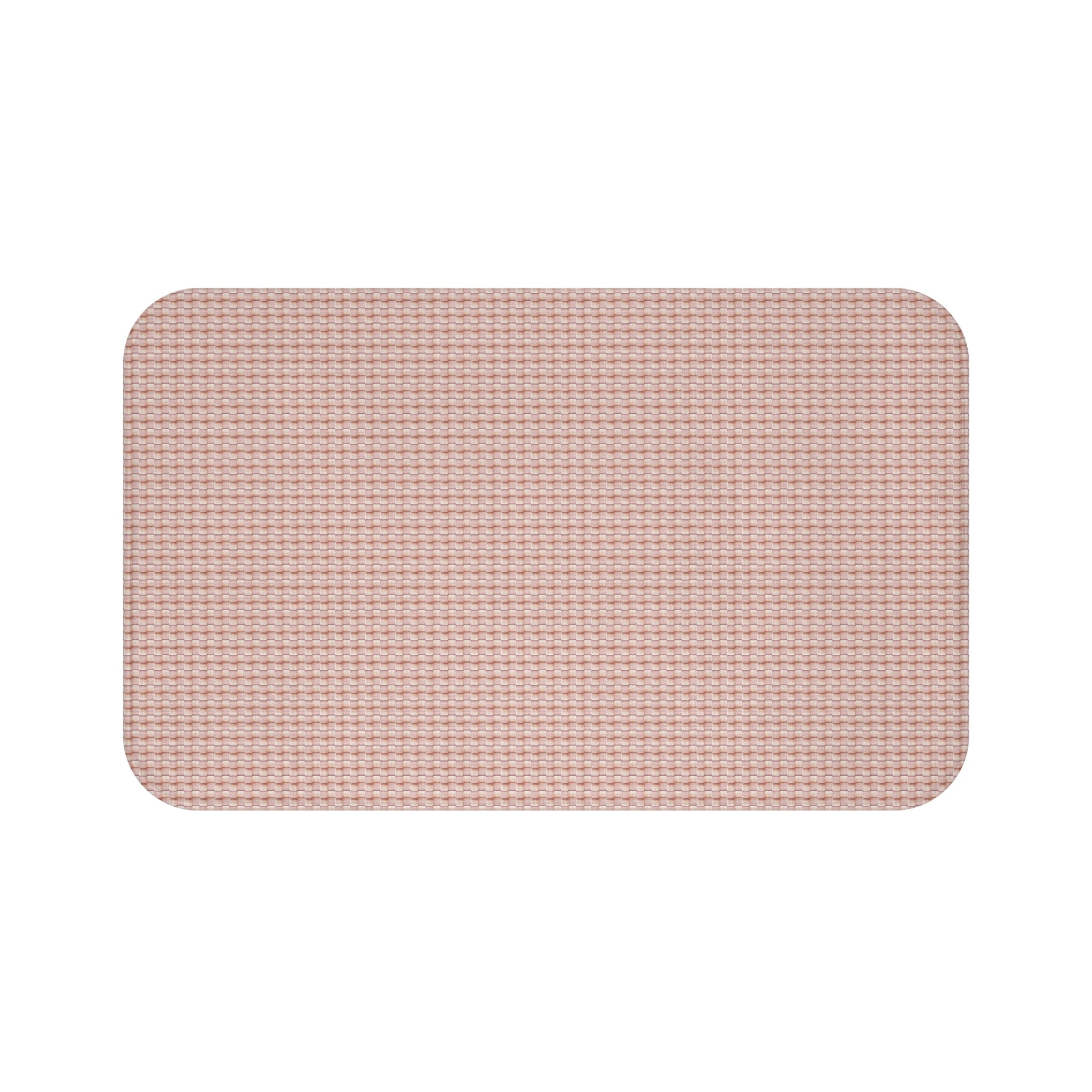 "Grandma Rose" Blush Waffle Bath Mat — Soft Textured Non-Slip Bathroom Rug