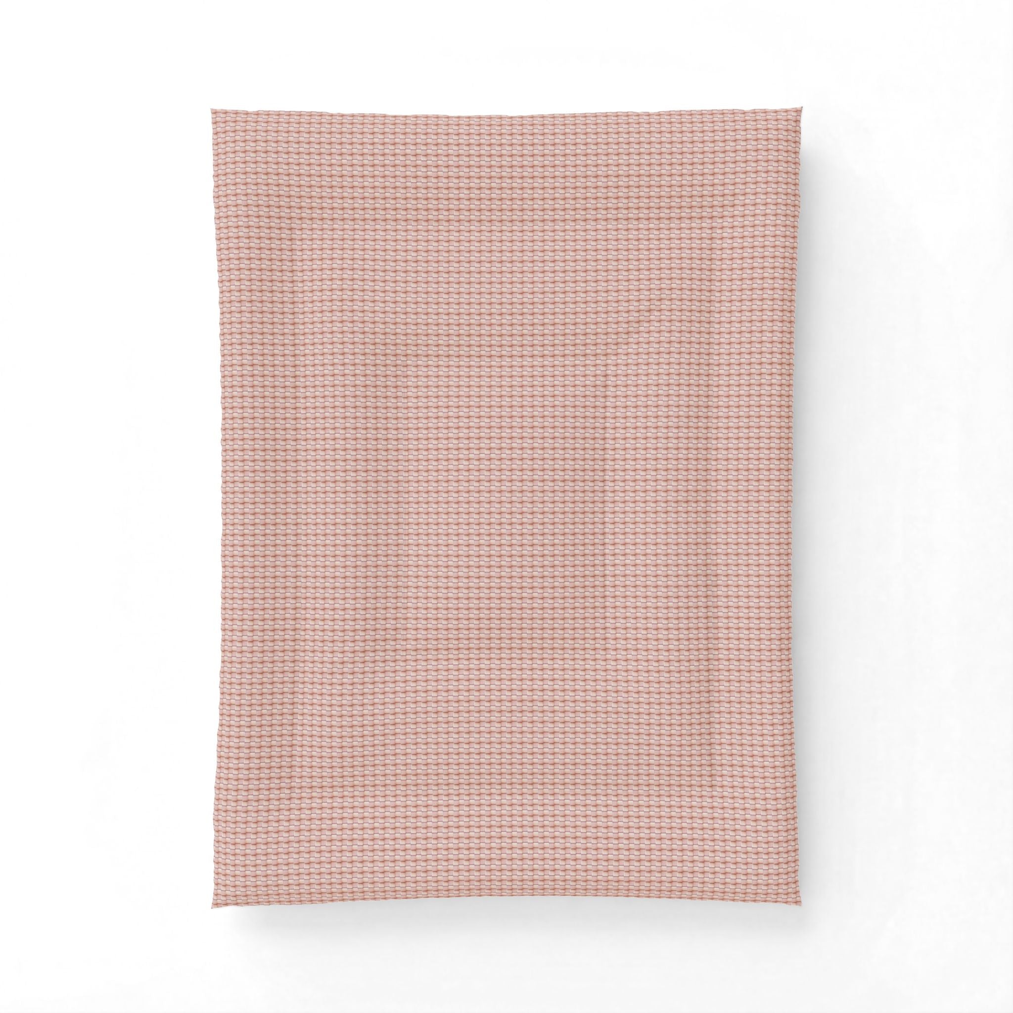 "Grandma Rose" Blush Pink Houndstooth Cotton Comforter – Soft Quilted Bedspread for Modern Cozy Bedrooms