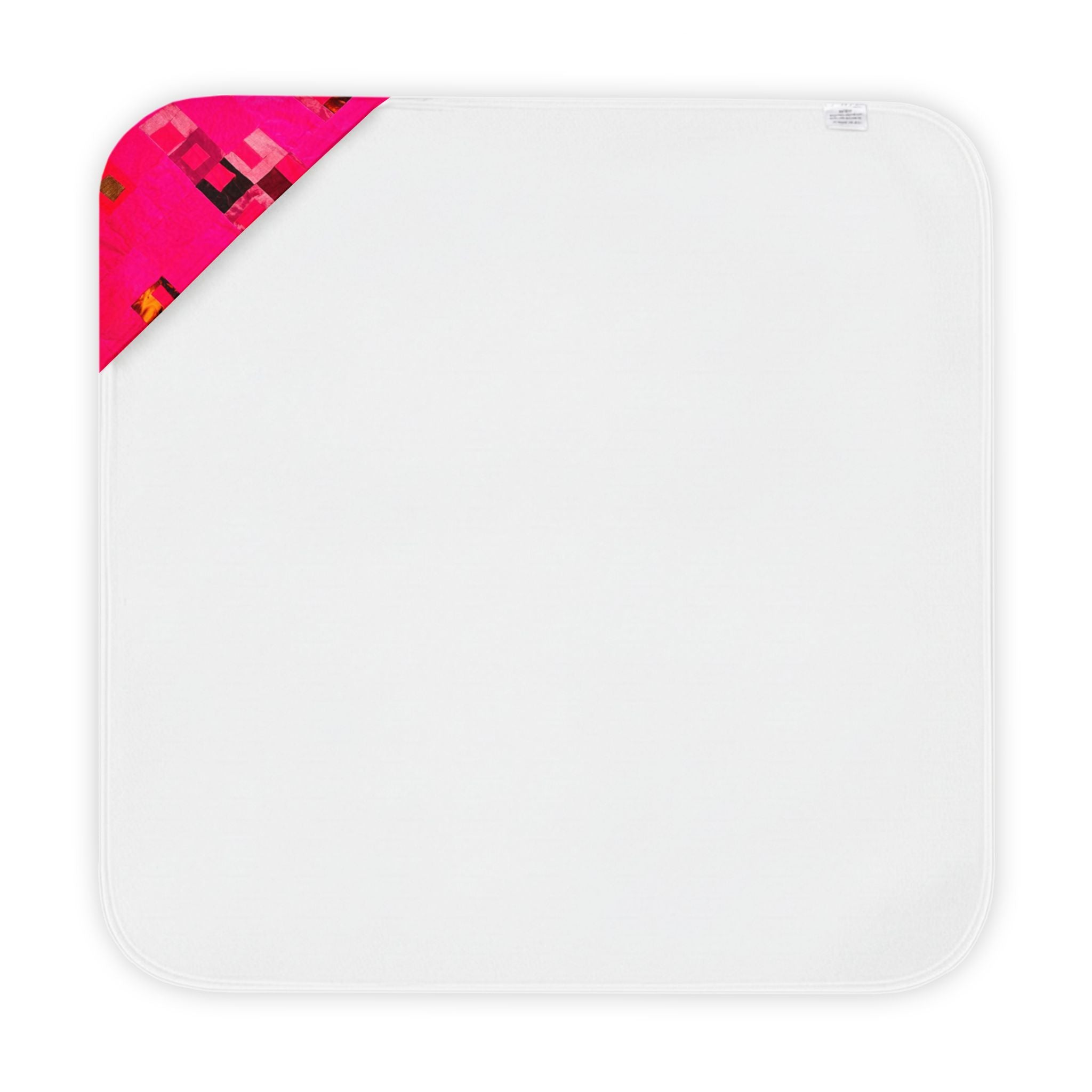 "Lela Lela Lela" Bright Pink Geometric Hooded Baby Towel