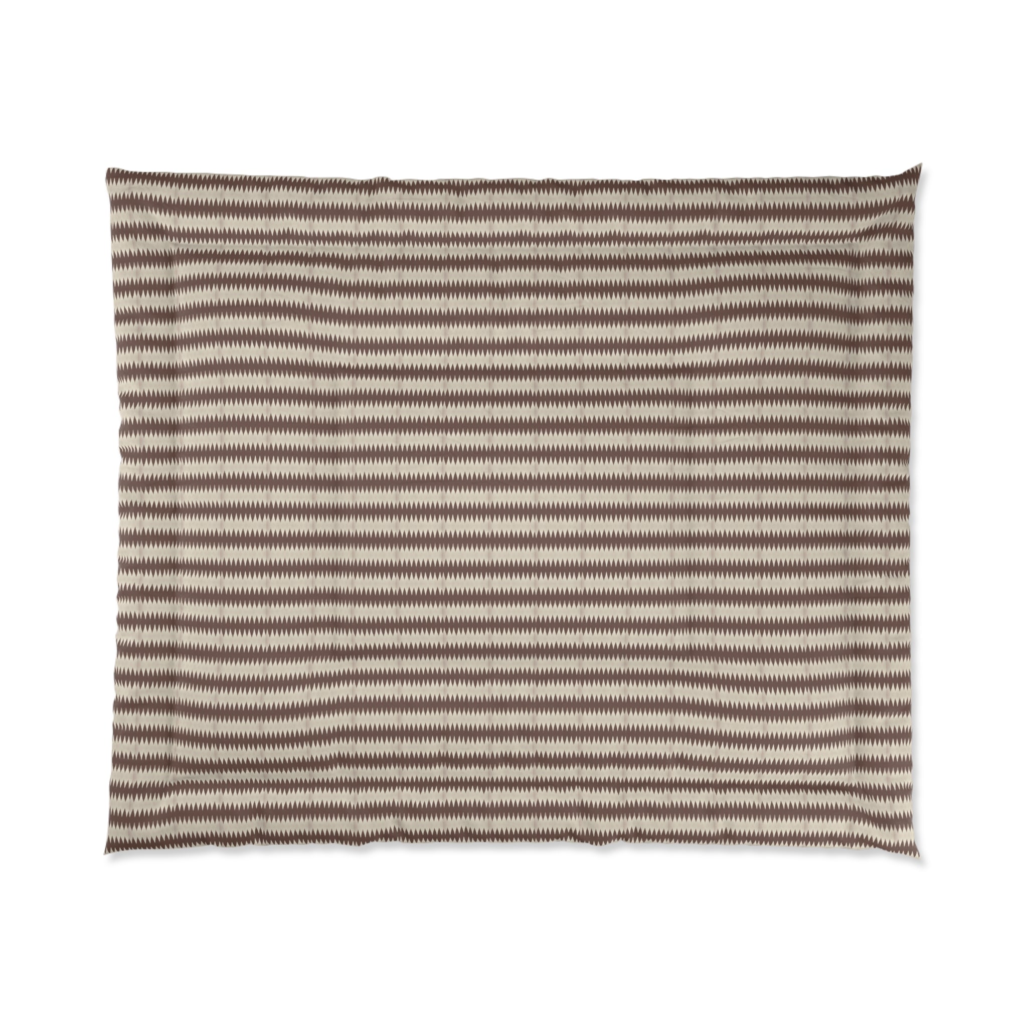 “Mississippi Morning” Brown Striped Comforter - Cozy Neutral Bedspread
