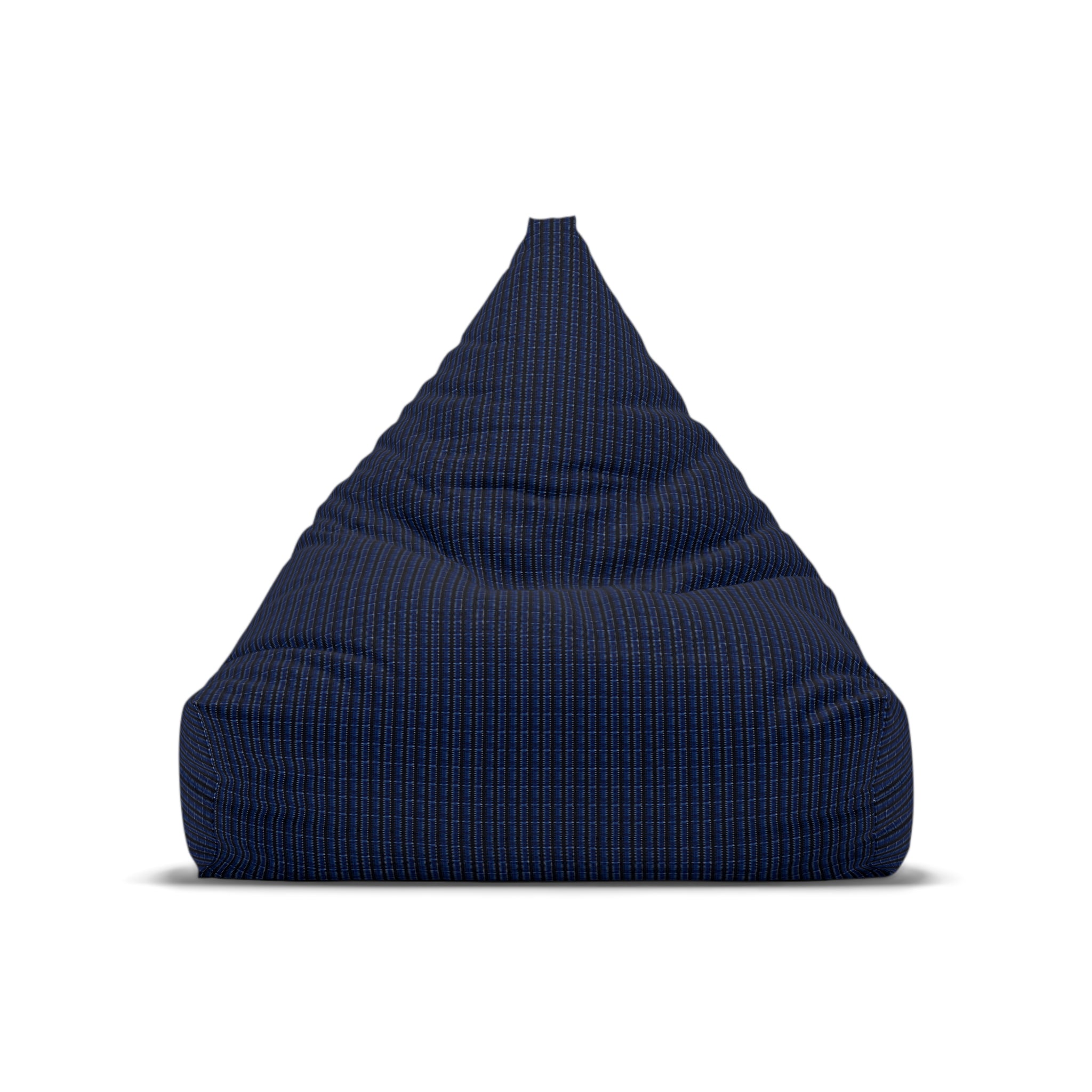 "Mississippi Midnight: Lovely Banjo Blues" Nave and Black Zig Zag Lines Bean Bag Chair Cover