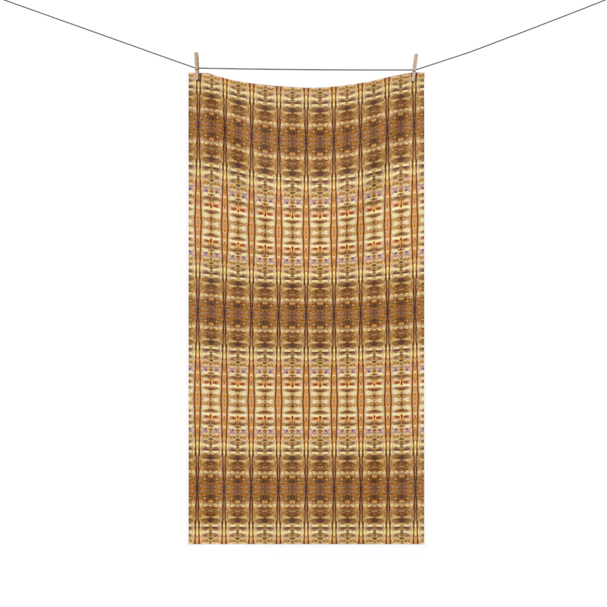 Luxury Brown Patterned Cotton Beach Towel