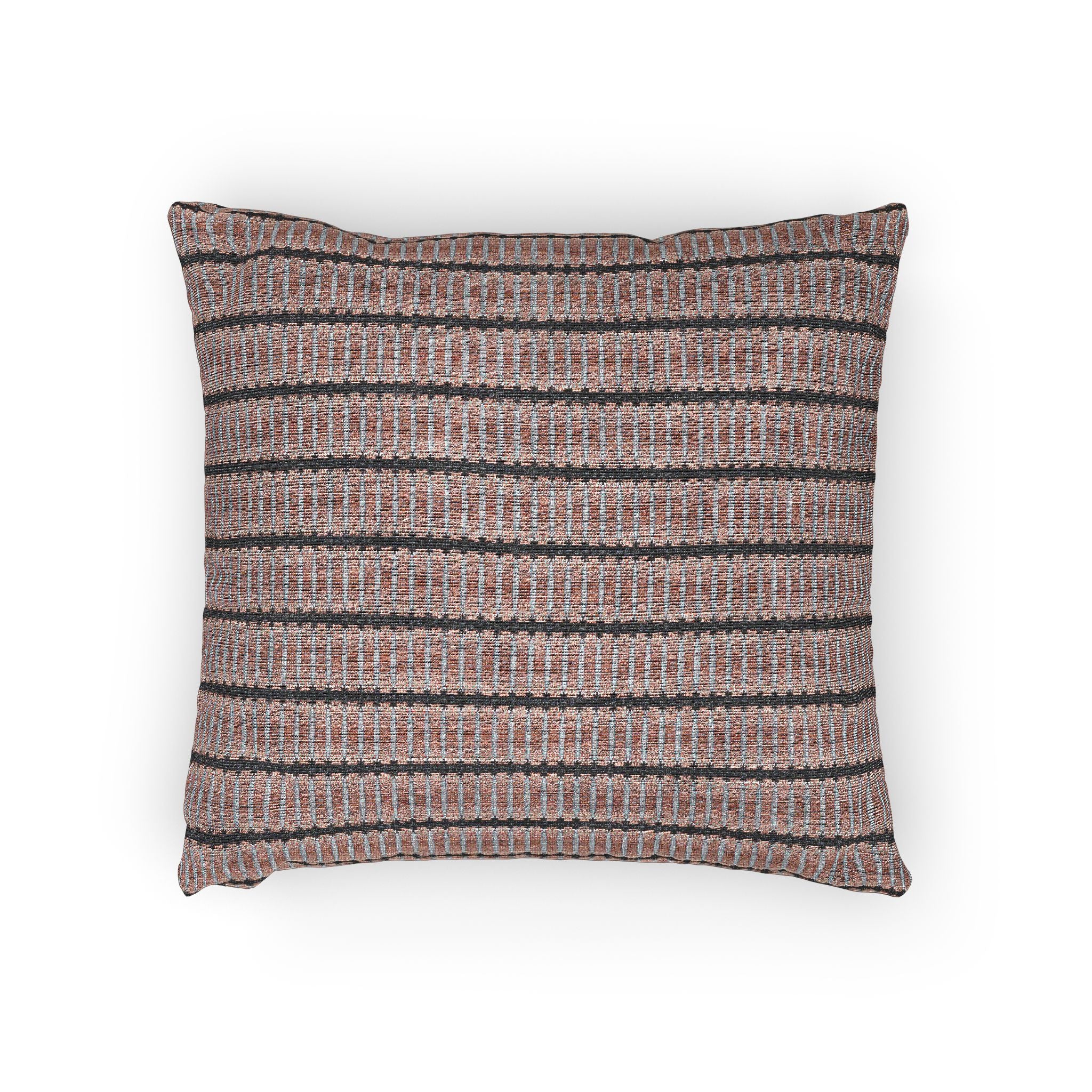 "The Nike of Samothrace" Woven Pillow - Rustic Striped Boho Decorative Throw Pillow