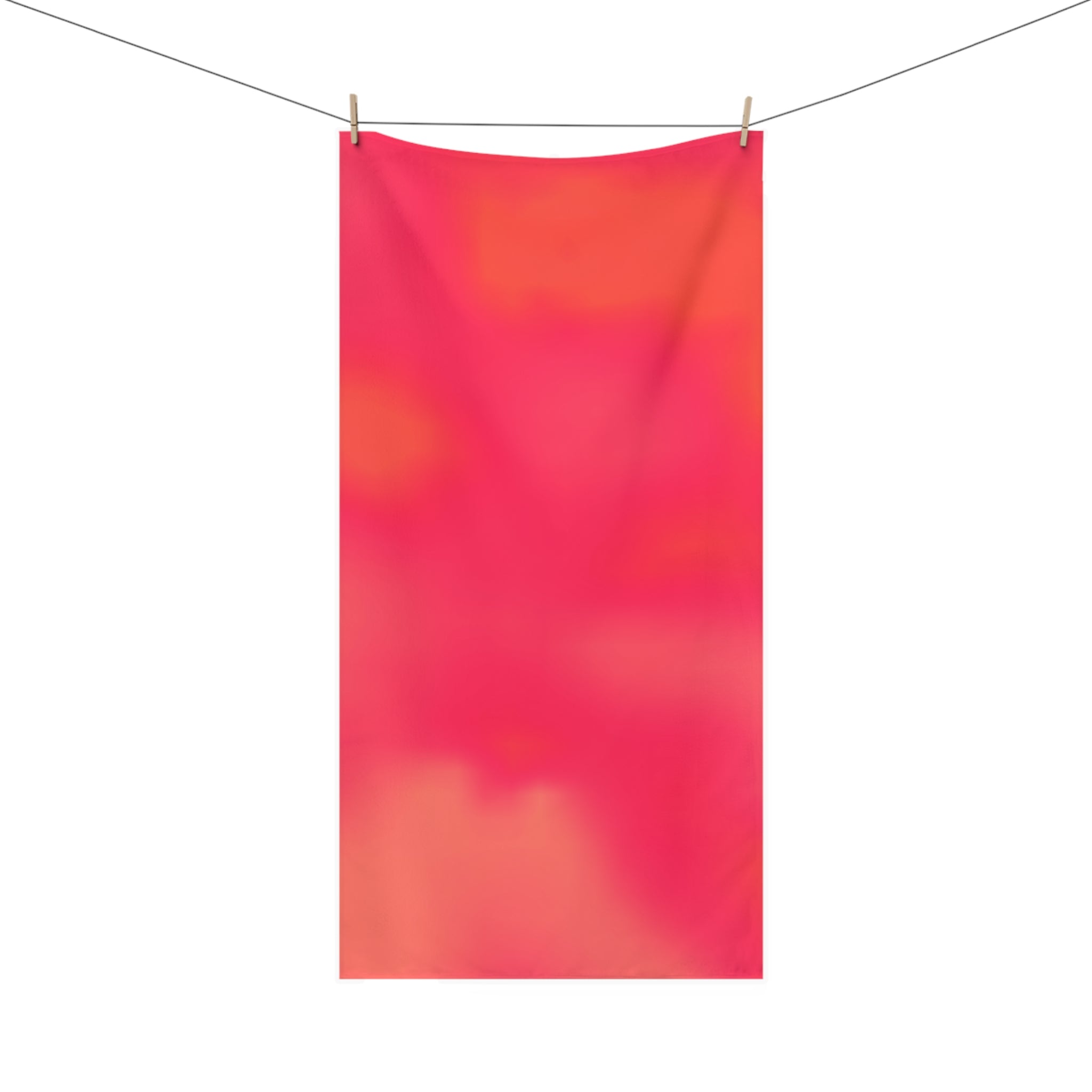 "The Skies Will Break For You, My Friend" Vibrant Coral Ombre Beach Towel