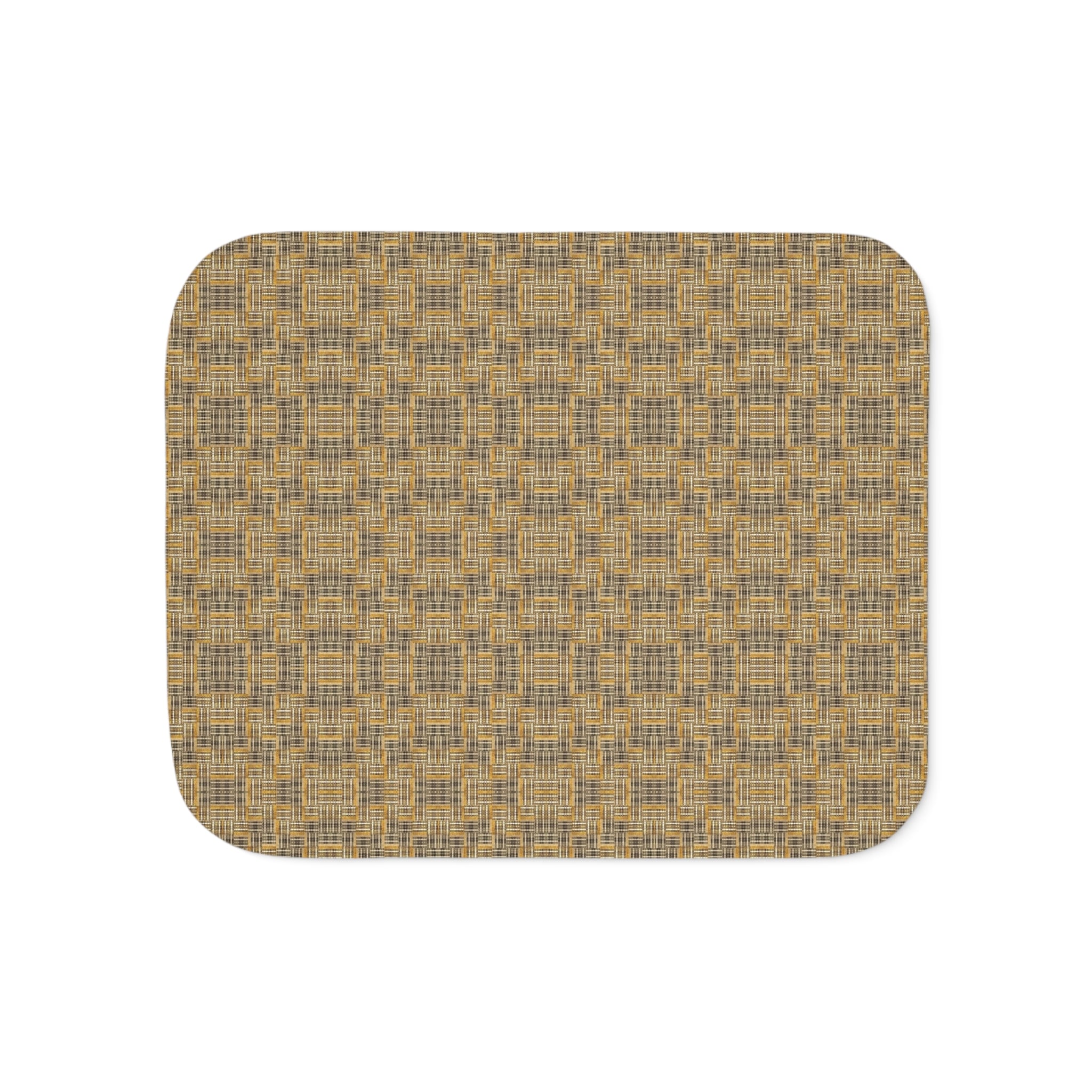 "All Things Fall Apart" Cozy Neutral Sherpa Blanket – Reversible Beige Plaid & Faux-Sherpa Throw