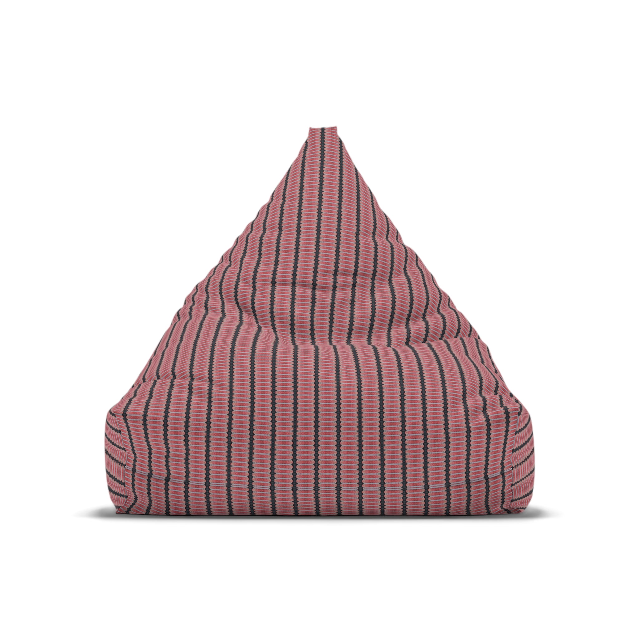 "The Nike of Samothrace" Striped Pink Bean Bag Cover – Cozy Boho Lounge Chair Slipcover