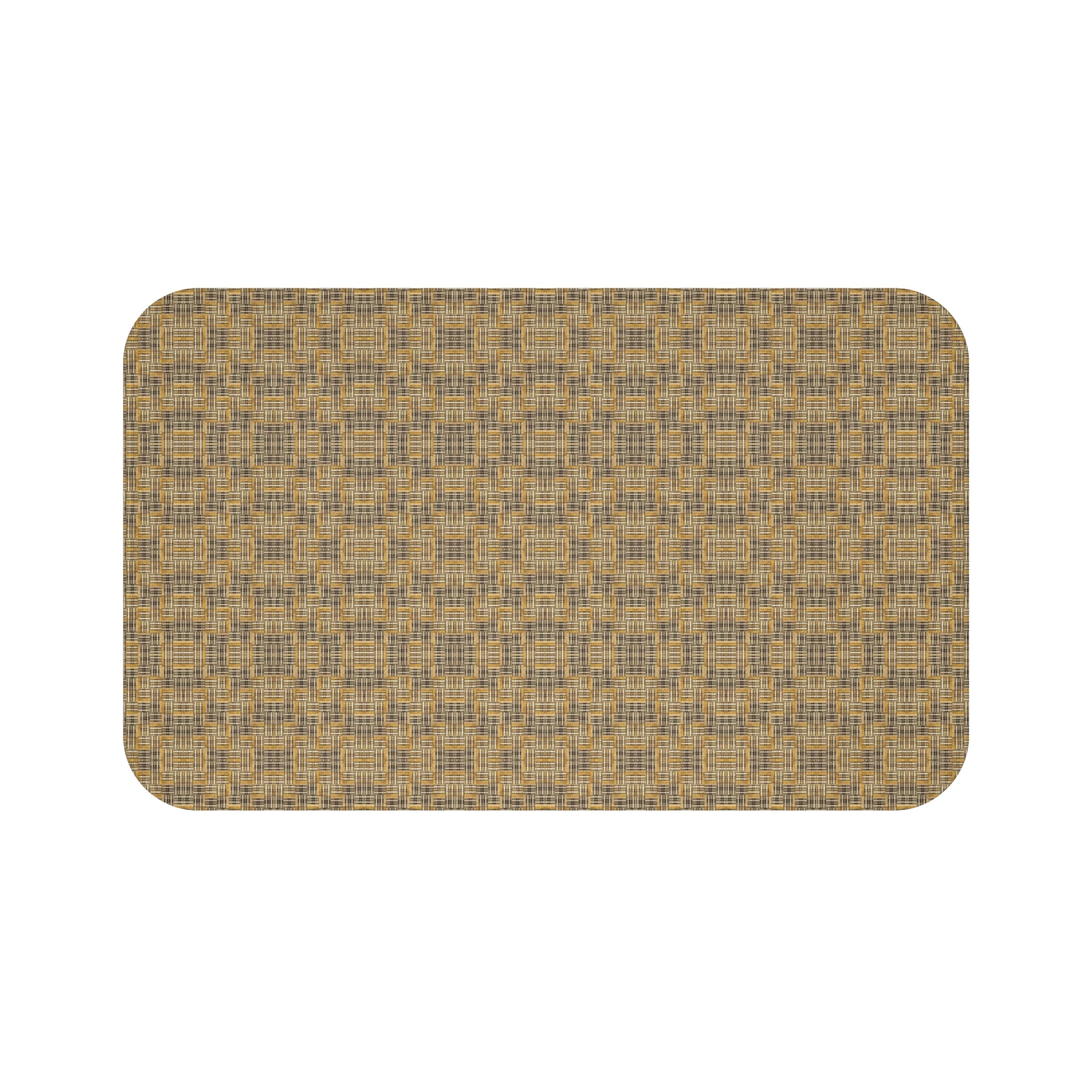 "All Things Fall Apart" Coral Boho Ikat Bath Mat – Vibrant Pink Orange Patterned Bathroom Rug