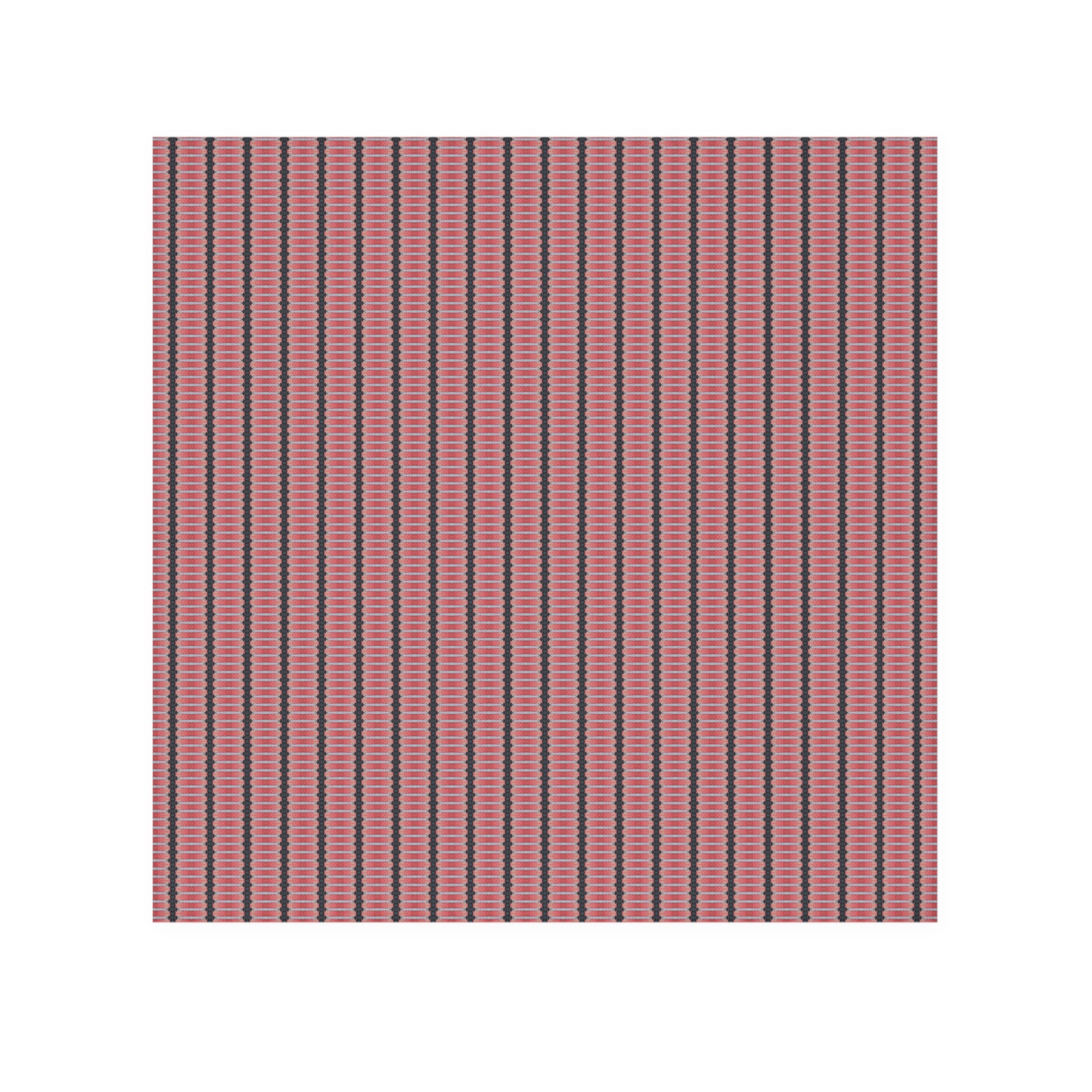 "The Nike of Samothrace" Striped Coral Face Towel — Retro Pink Geometric Pattern